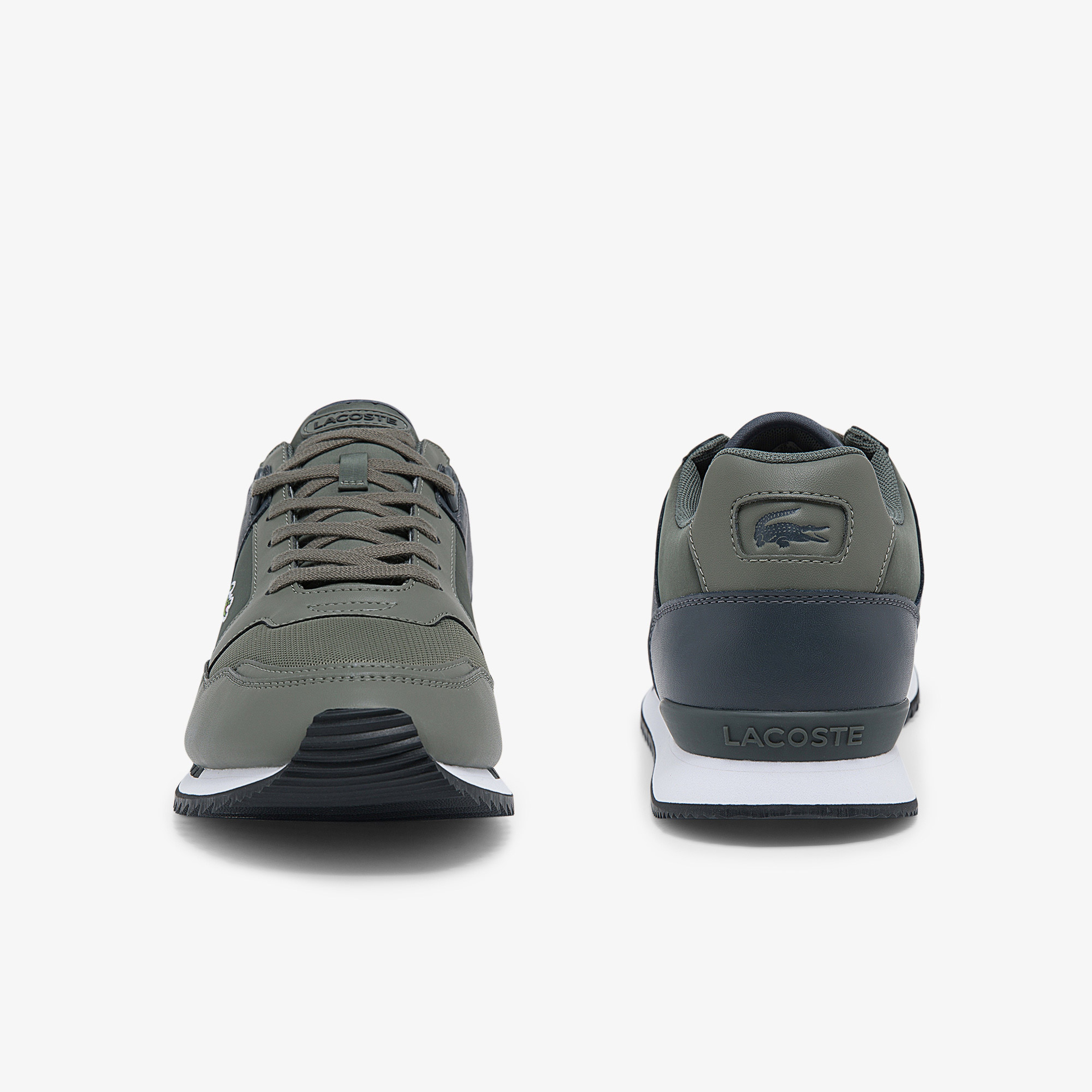 Lacoste Partner Piste Erkek Haki - Beyaz Spor Ayakkabı41742SMA0037