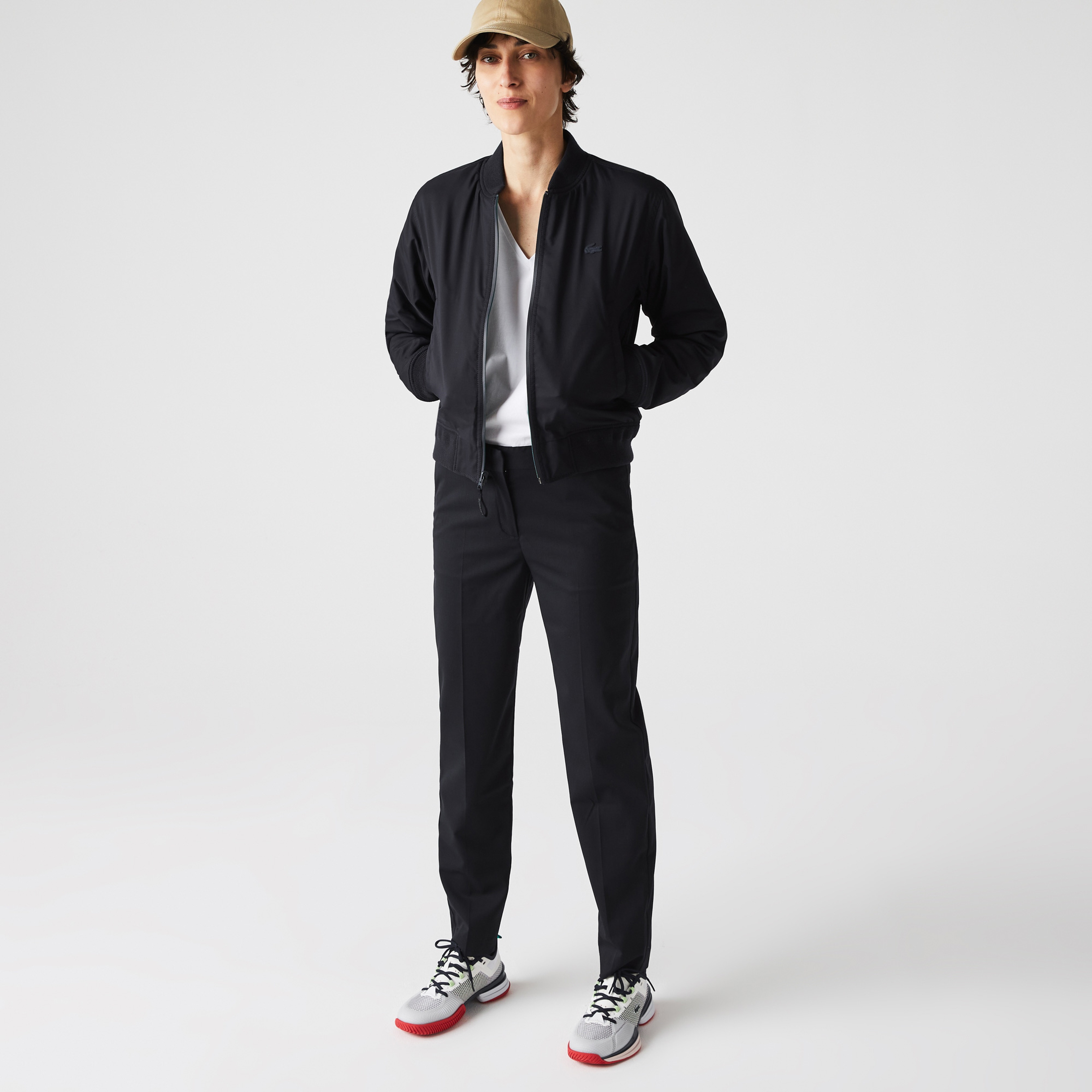 Lacoste Kadın Çift Taraflı Lacivert Bomber Ceket