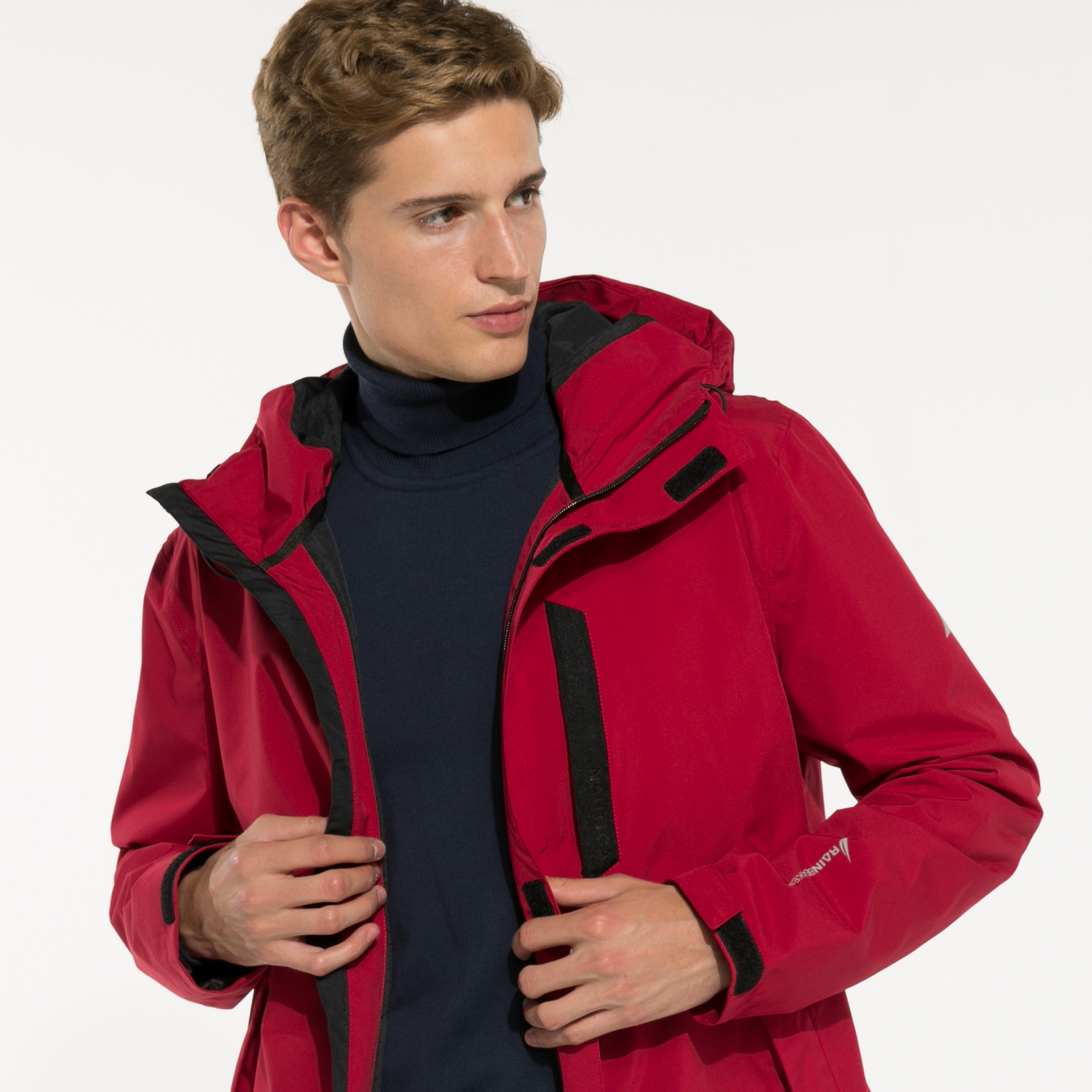 NAUTICA ERKEK KIRMIZI SU GEÇİRMEZ YAĞMURLUK