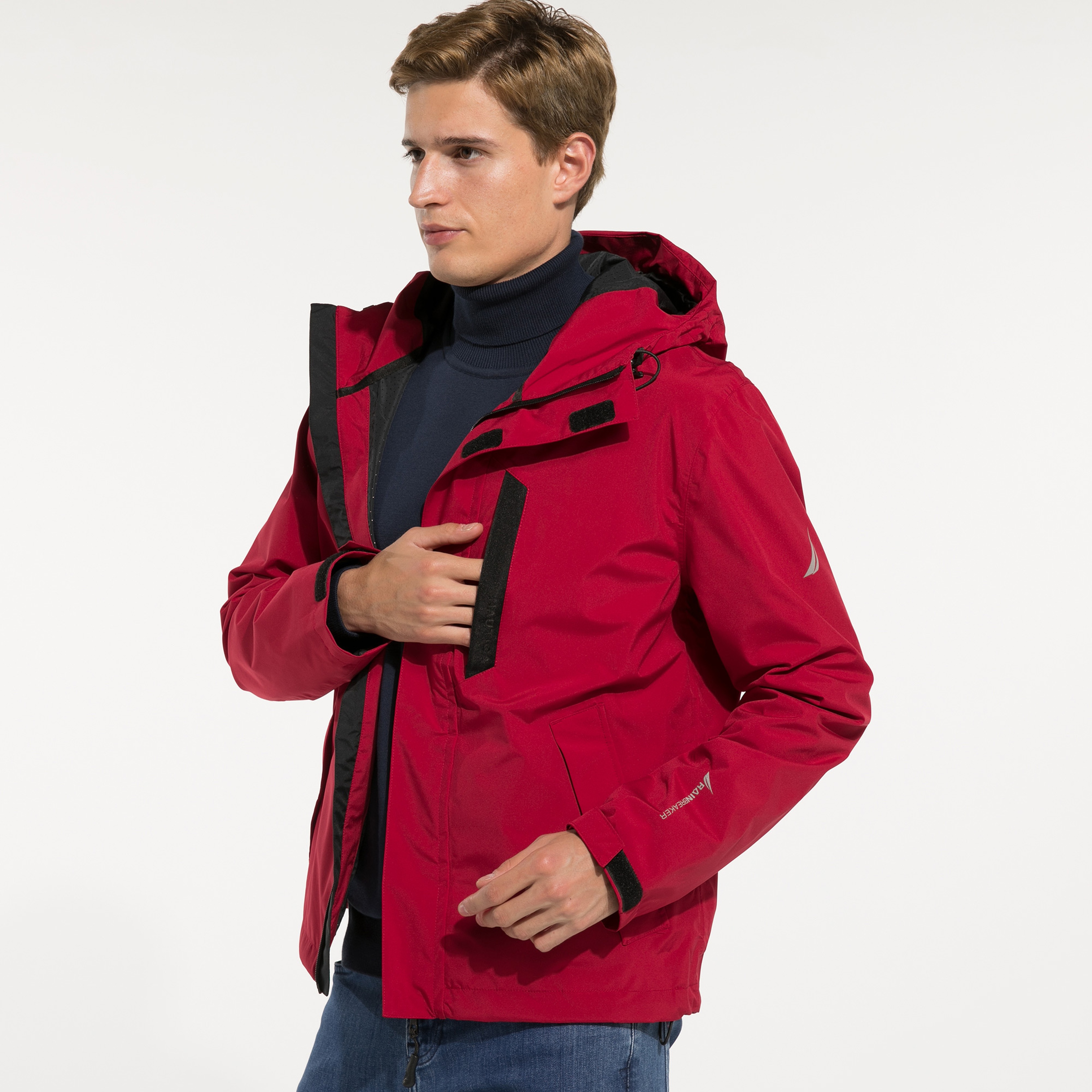 NAUTICA ERKEK KIRMIZI SU GEÇİRMEZ YAĞMURLUK