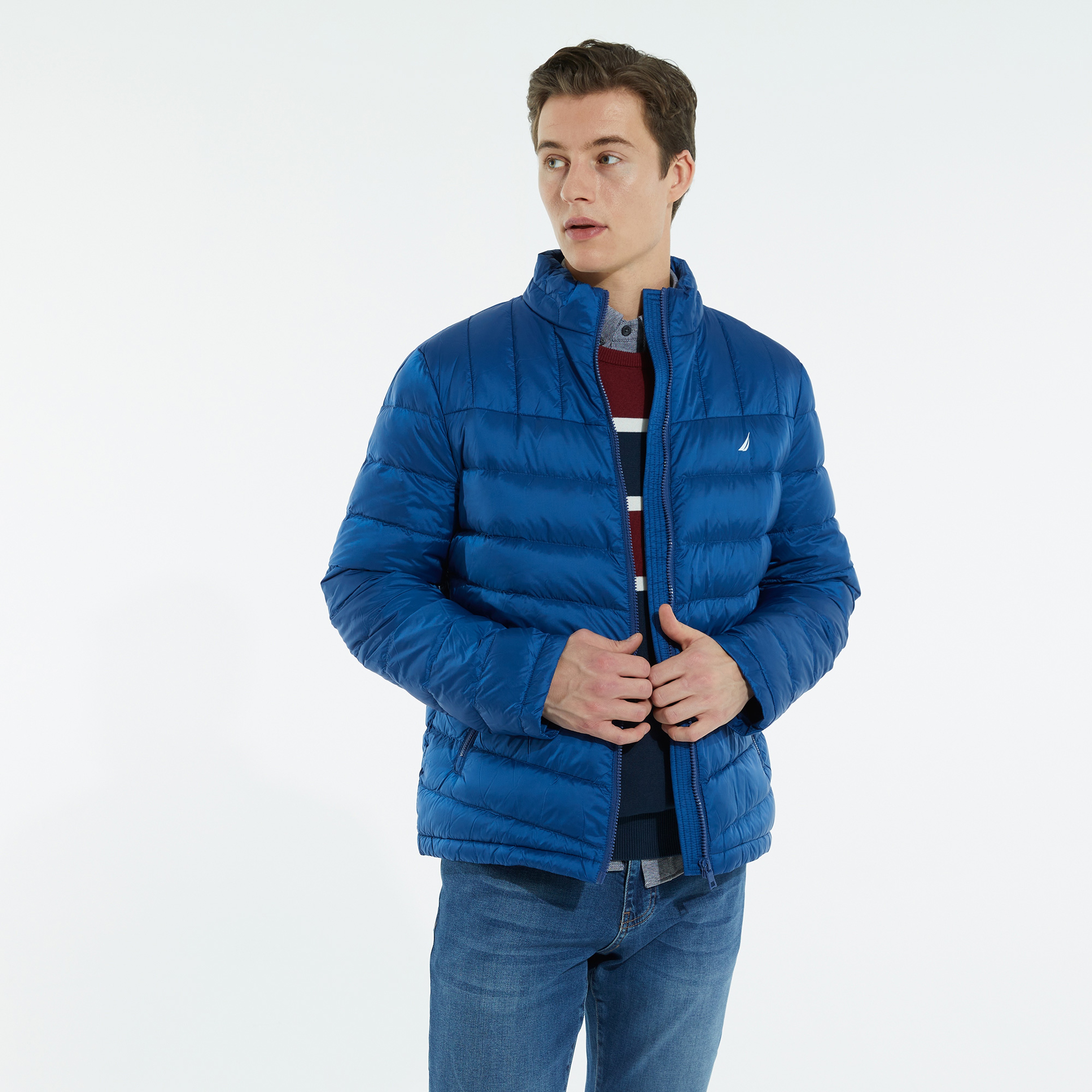 NAUTICA ERKEK MAVİ KAZ TÜYÜ MONT