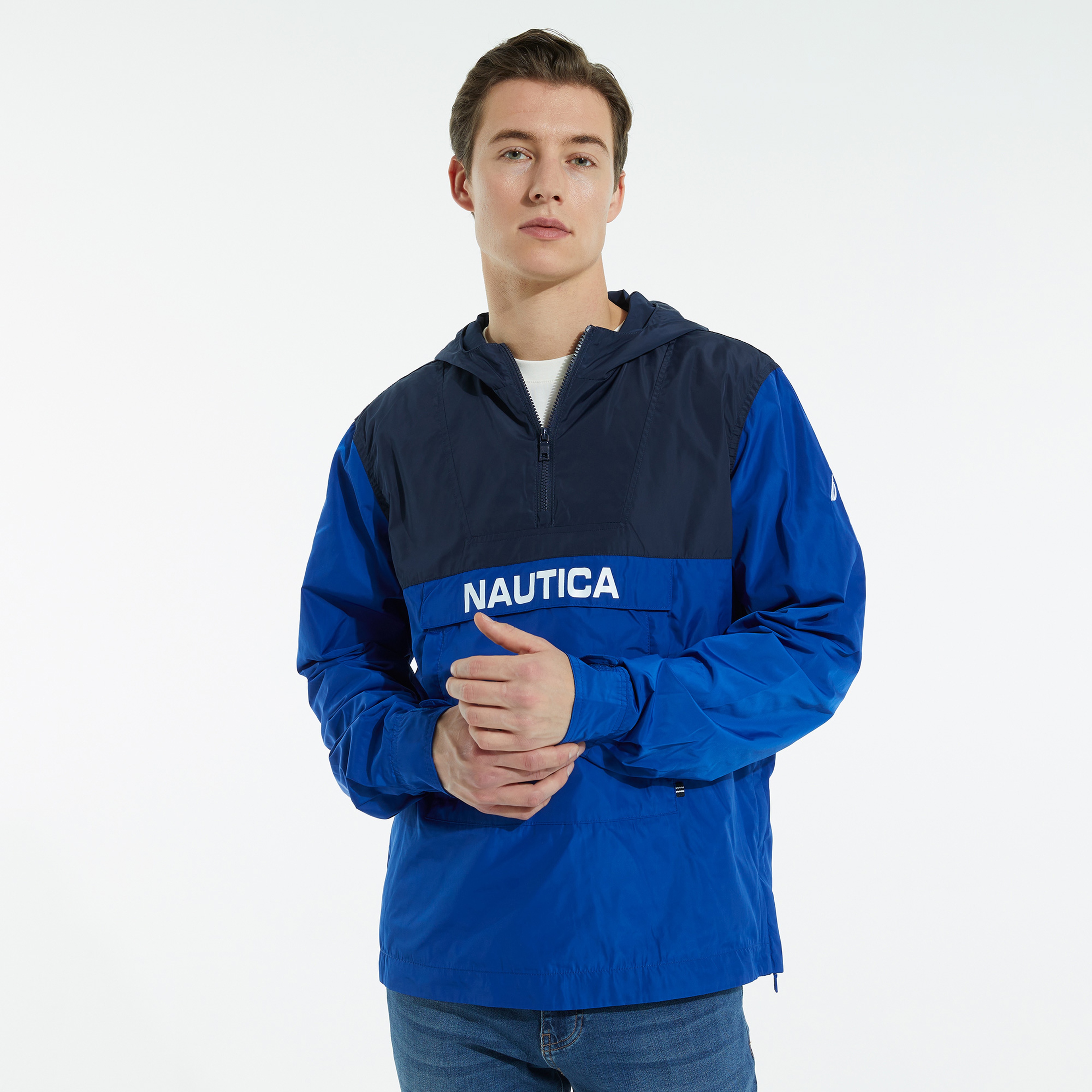 NAUTICA ERKEK LACİVERT BLOK DESEN MONT