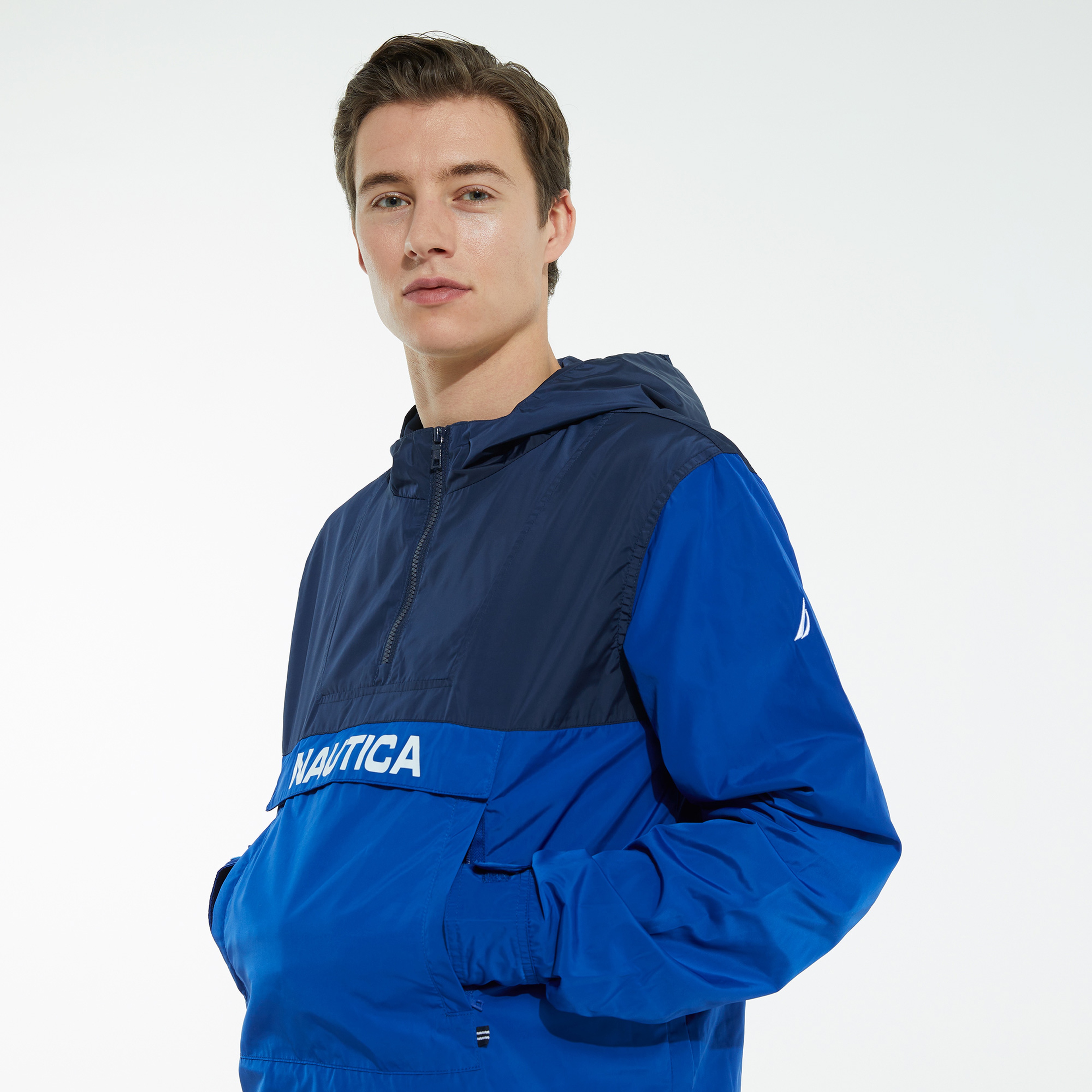 NAUTICA ERKEK LACİVERT BLOK DESEN MONT