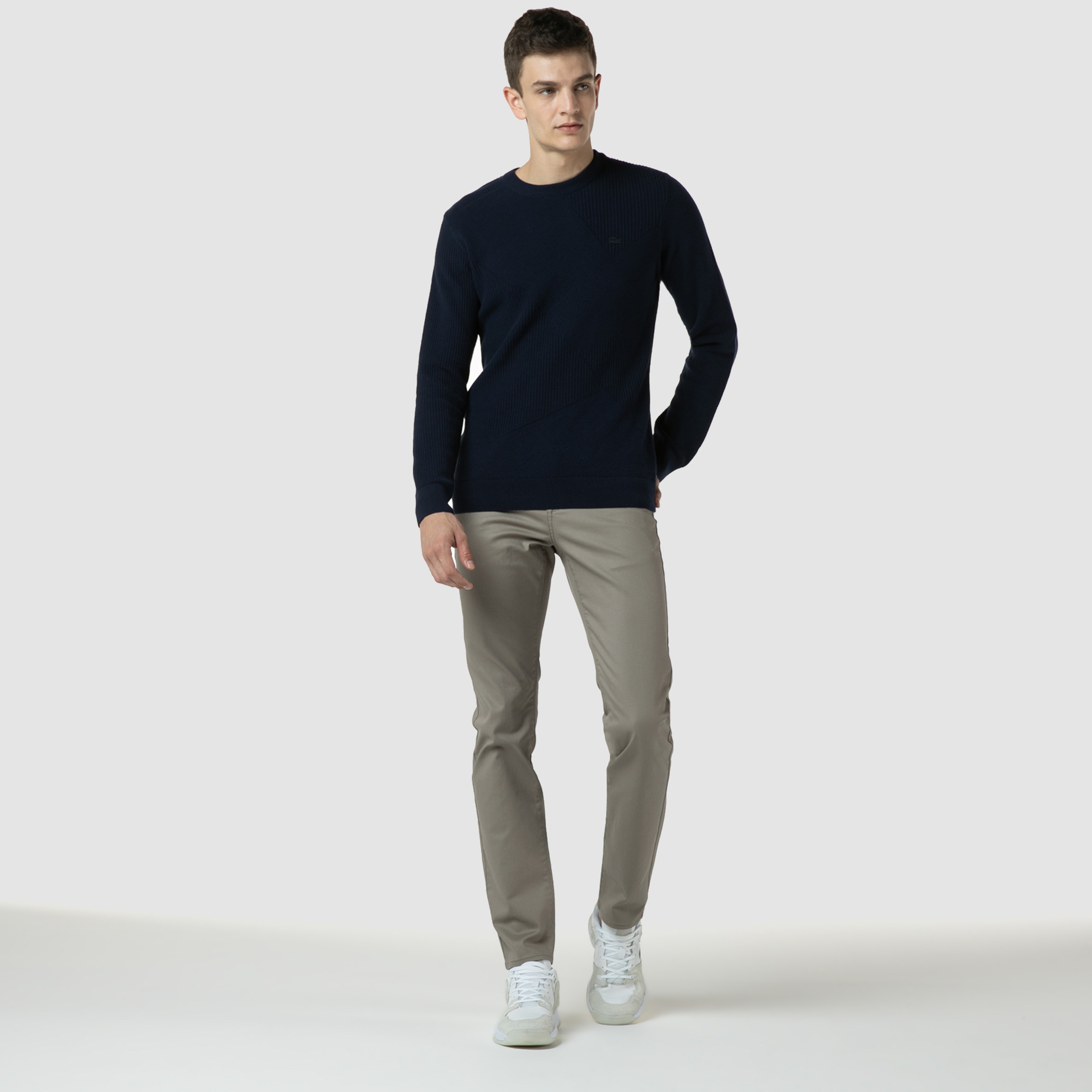 Lacoste Erkek Slim Fit Gri Denim Pantolon