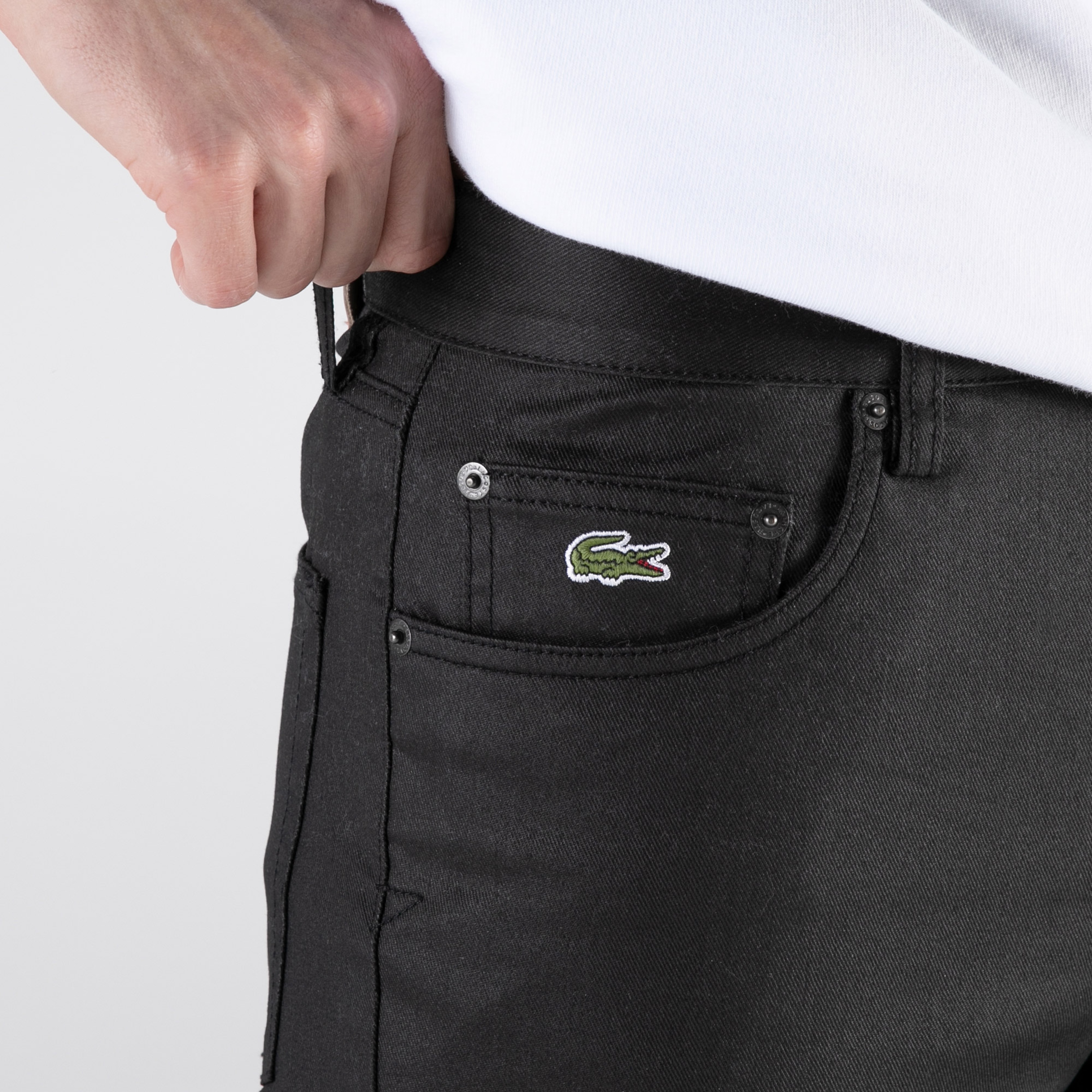 Lacoste Erkek Slim Fit Siyah Denim Pantolon