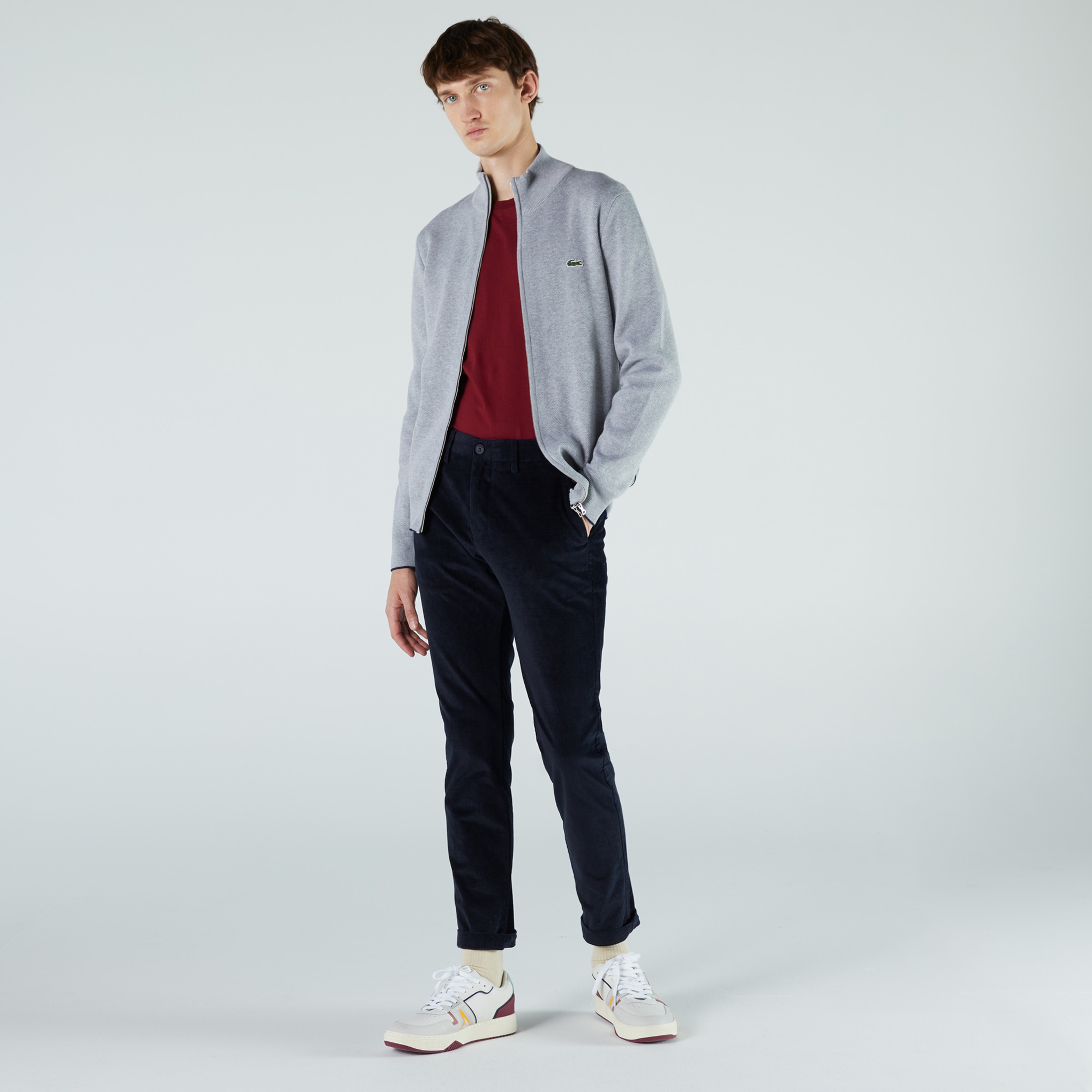 Lacoste Erkek Regular Fit Kadife Lacivert Pantolon