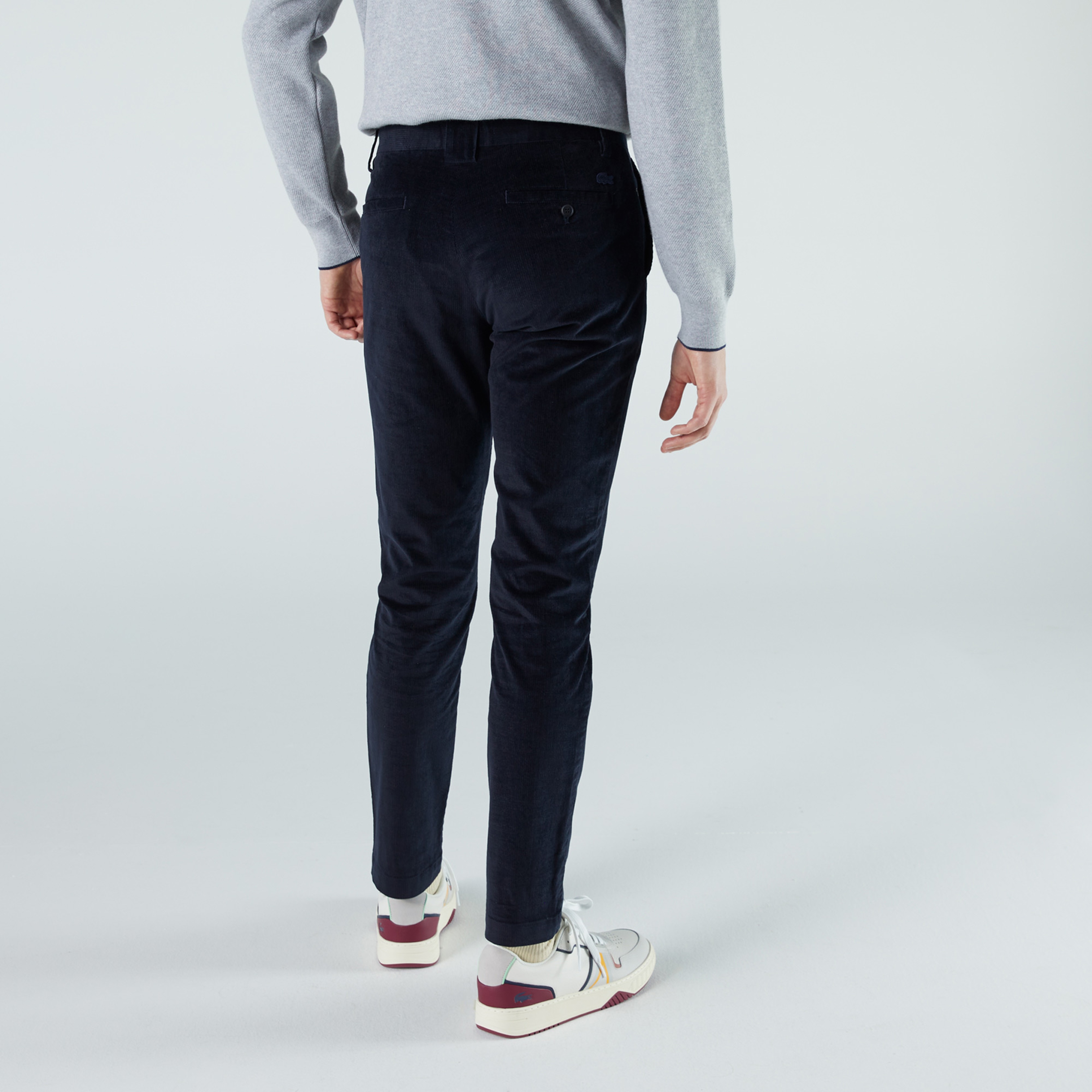 Lacoste Erkek Regular Fit Kadife Lacivert Pantolon