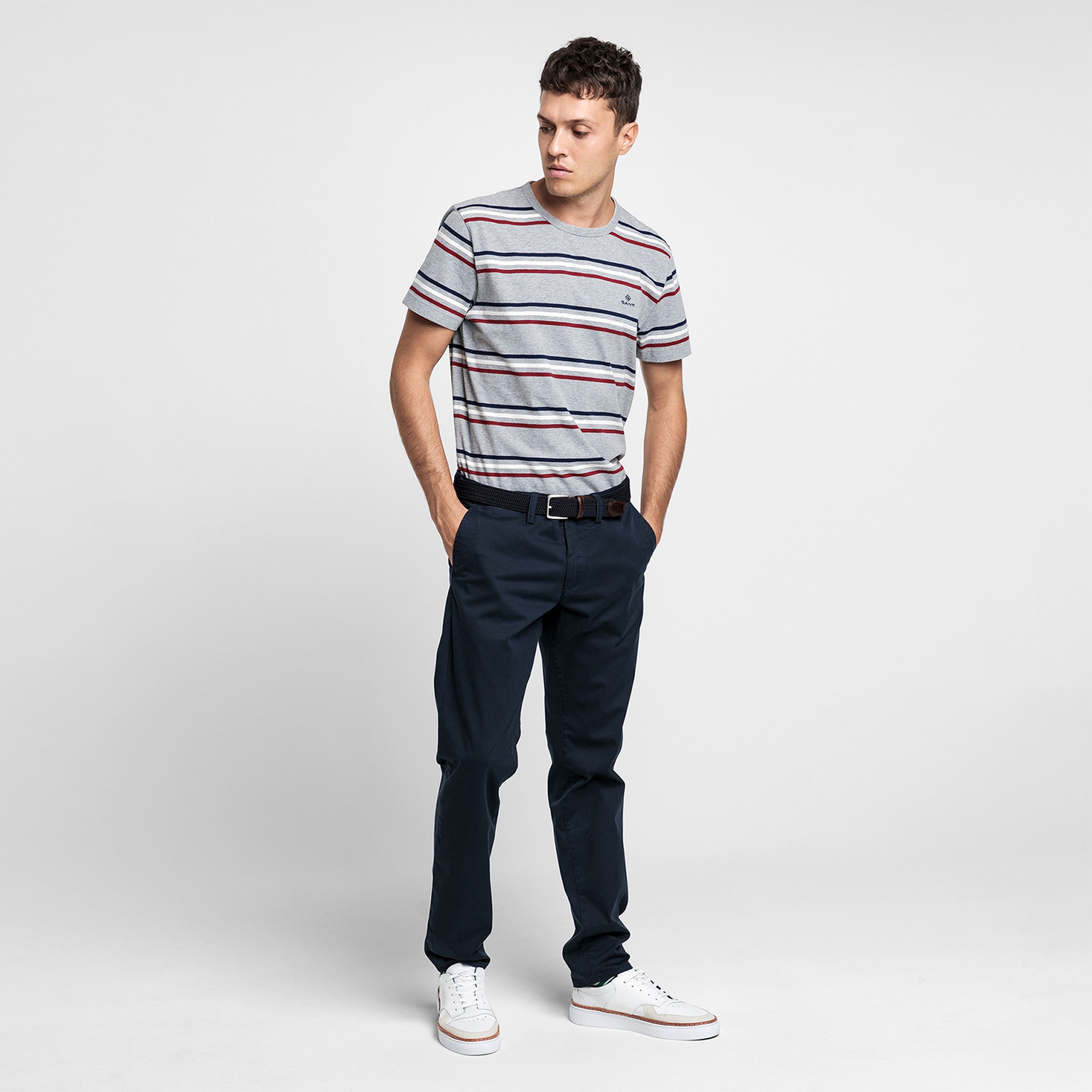 GANT Erkek Lacivert Slim Fit Twill Chino Pantolon