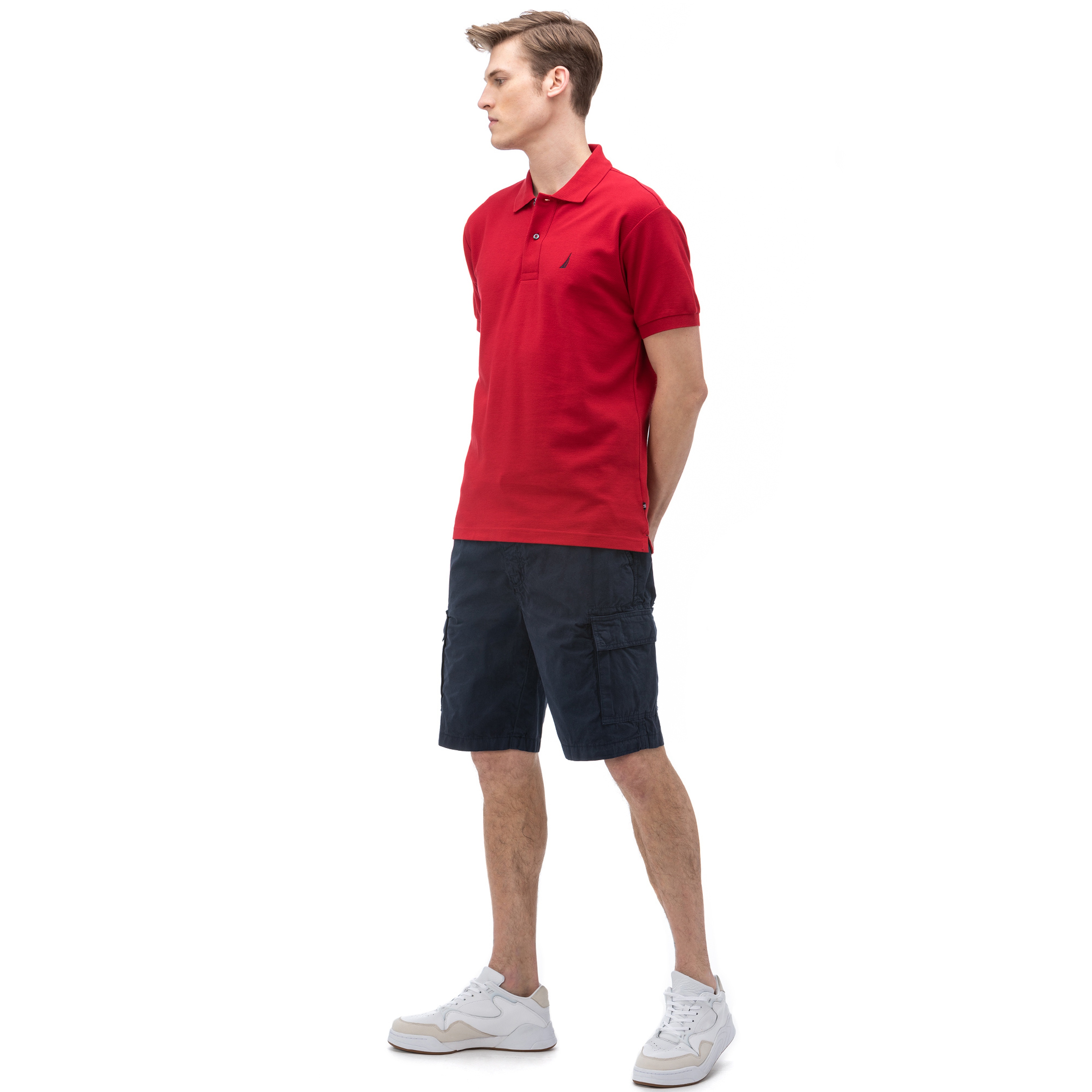 NAUTICA ERKEK LACİVERT KARGO BERMUDA ŞORT