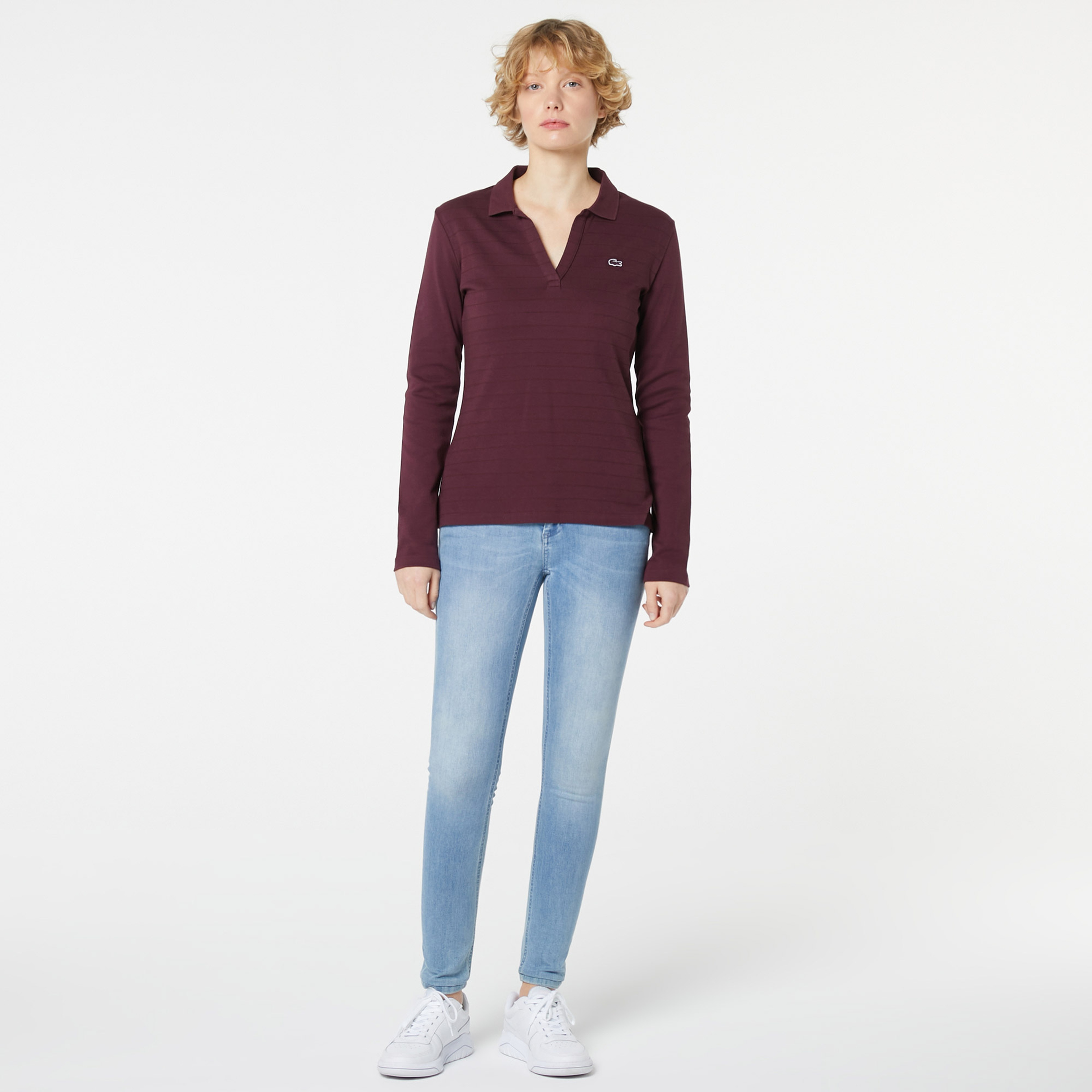Lacoste Kadın Bordo Triko Elbise