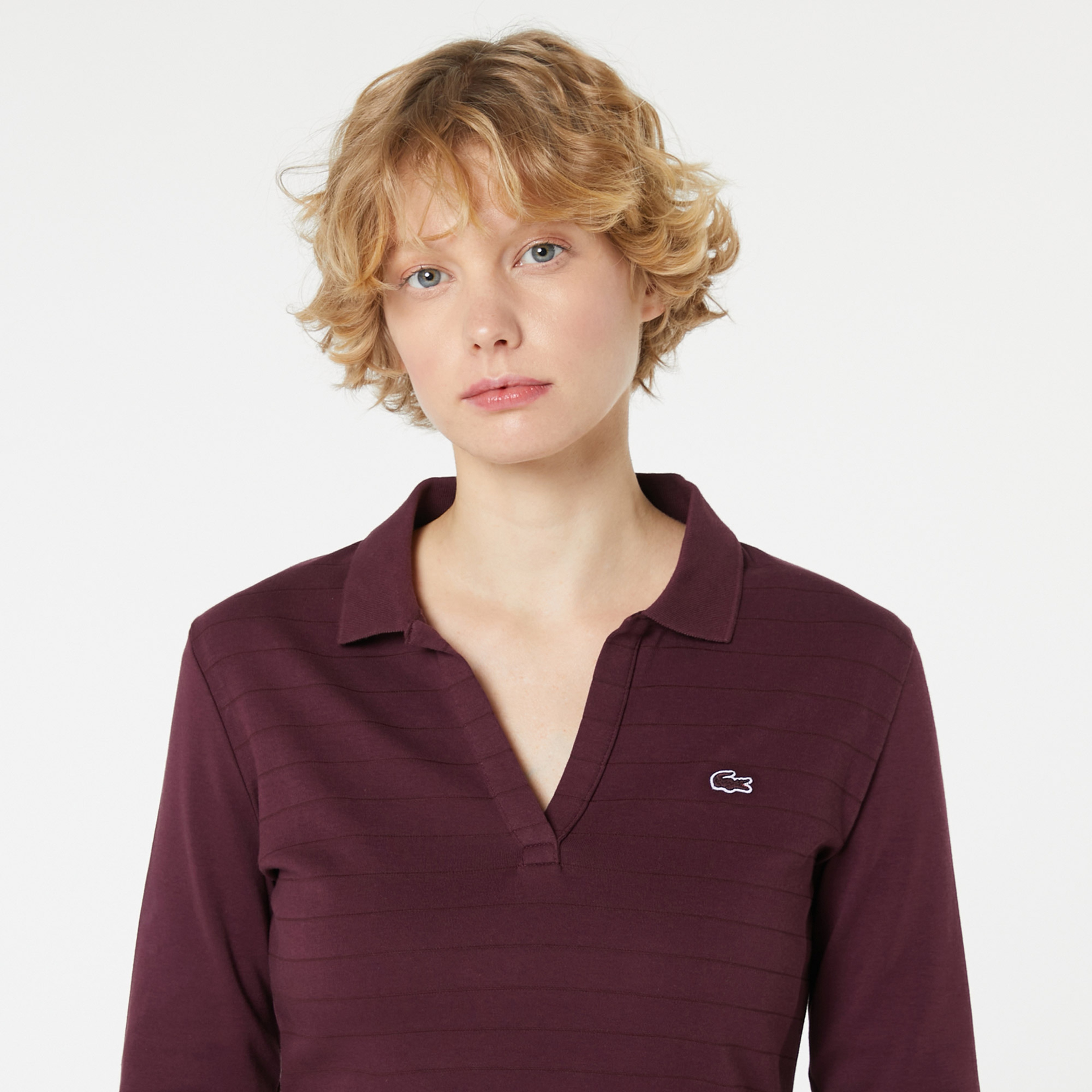 Lacoste Kadın Bordo Triko Elbise