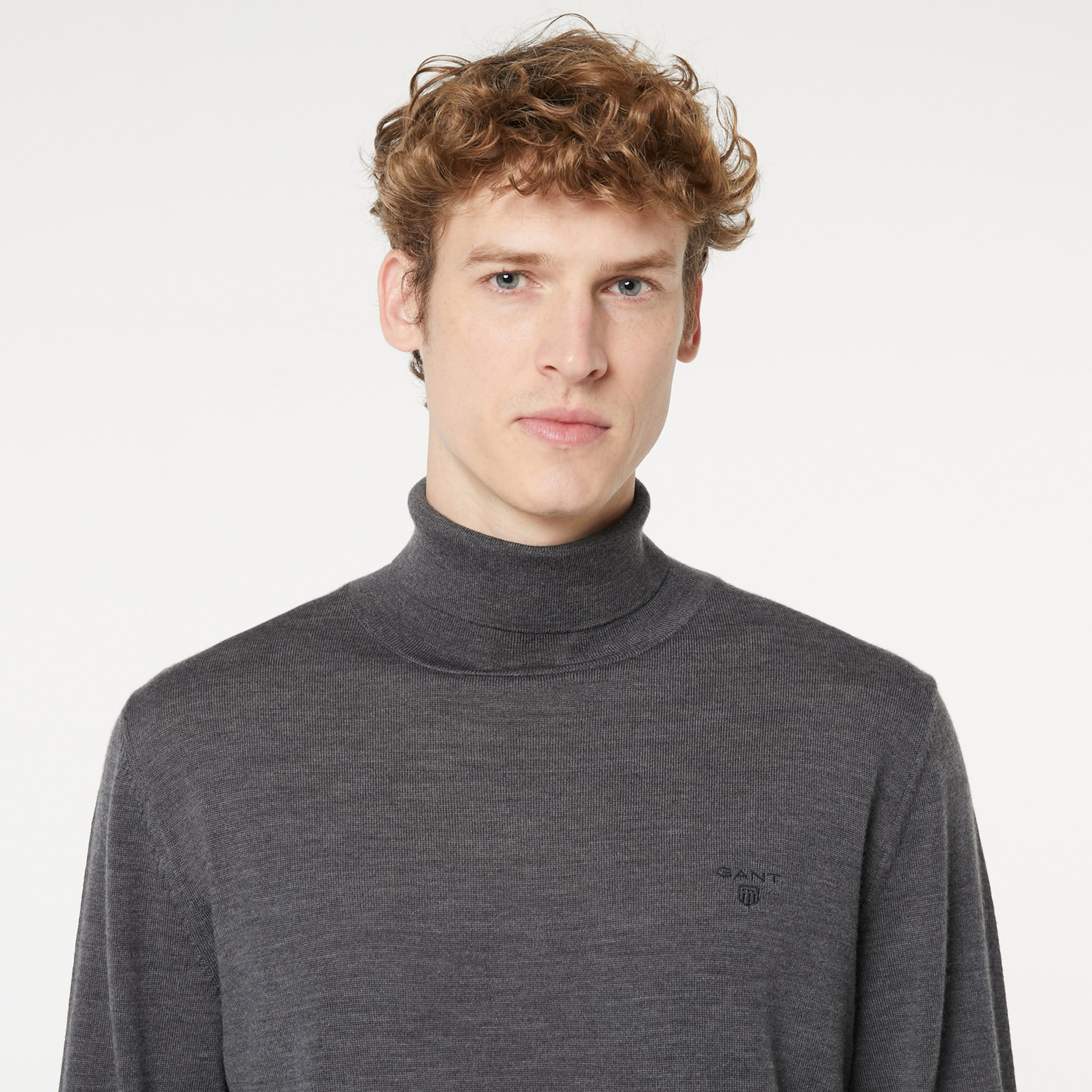 GANT Erkek Gri Regular Fit Yün Triko