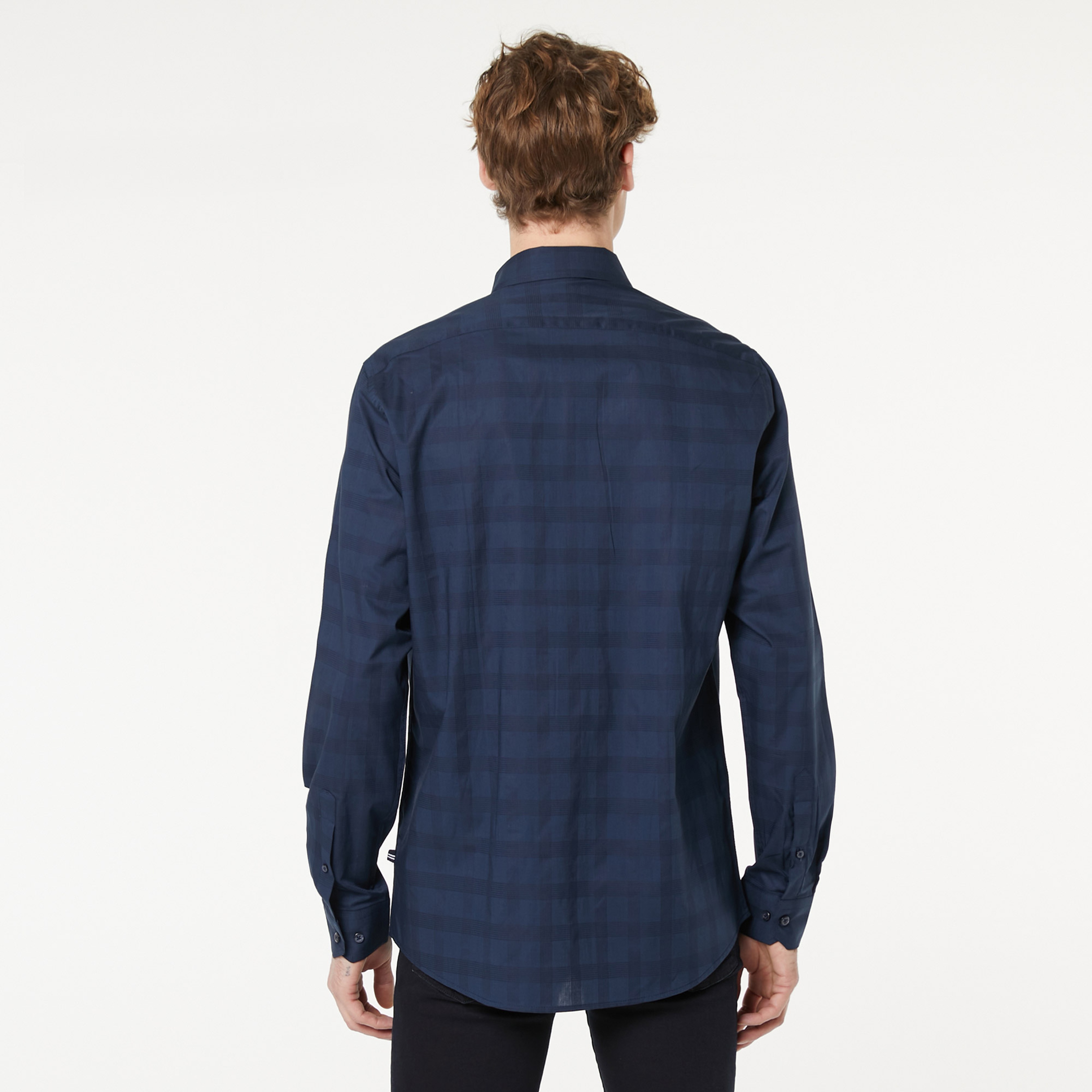 NAUTICA ERKEK LACİVERT SLIM FIT GÖMLEK