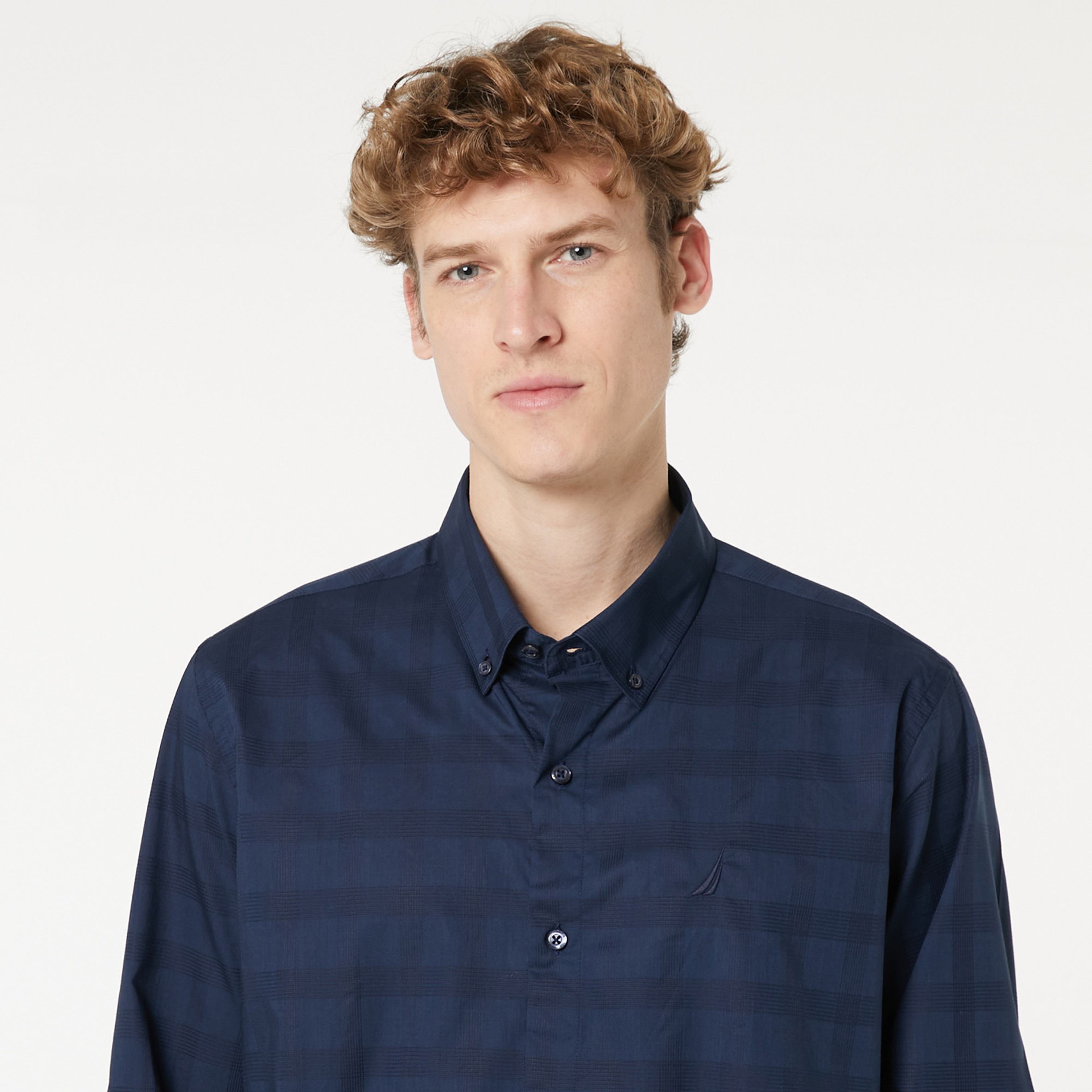 NAUTICA ERKEK LACİVERT SLIM FIT GÖMLEK