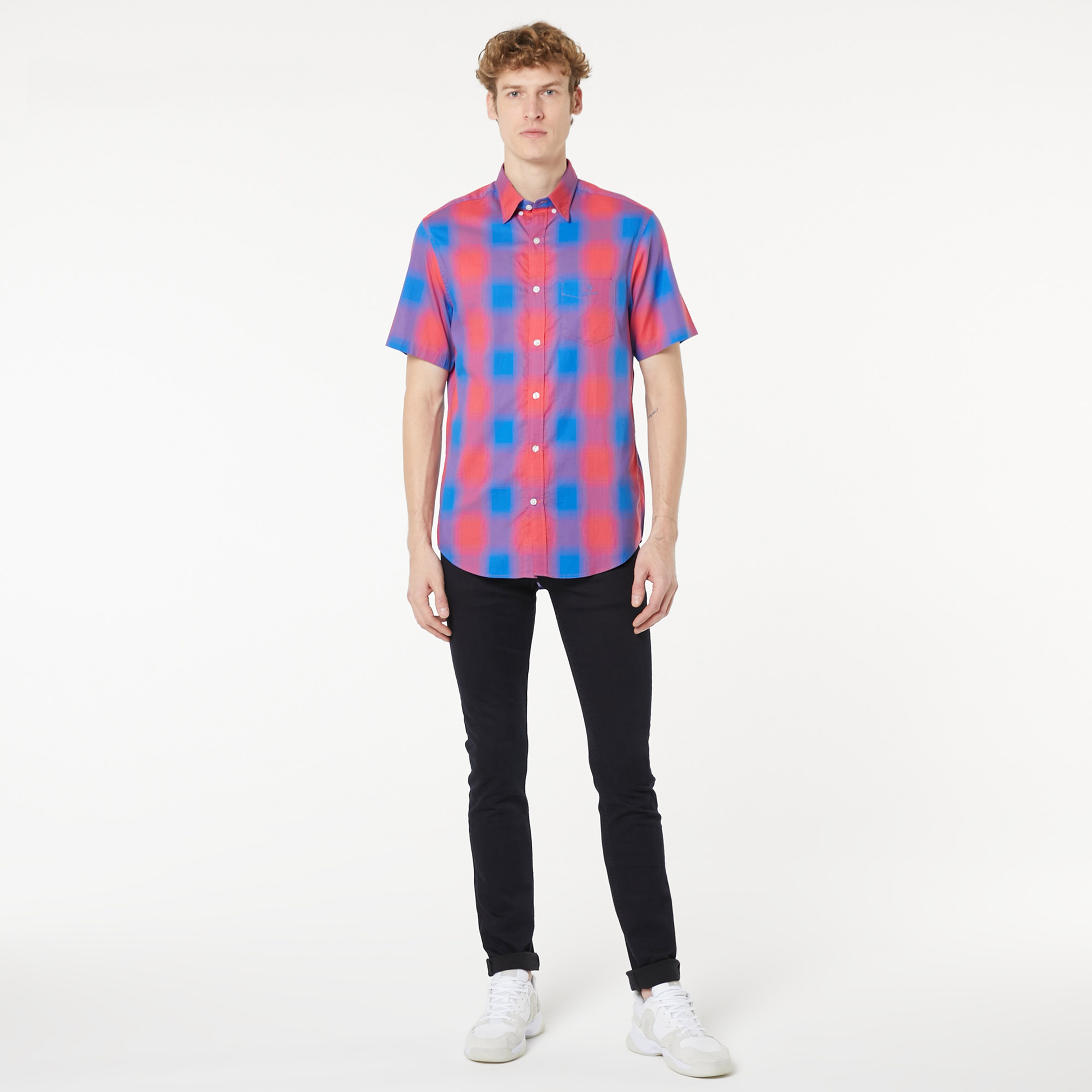 Gant Erkek Kırmızı Kareli Regular Fit Gömlek