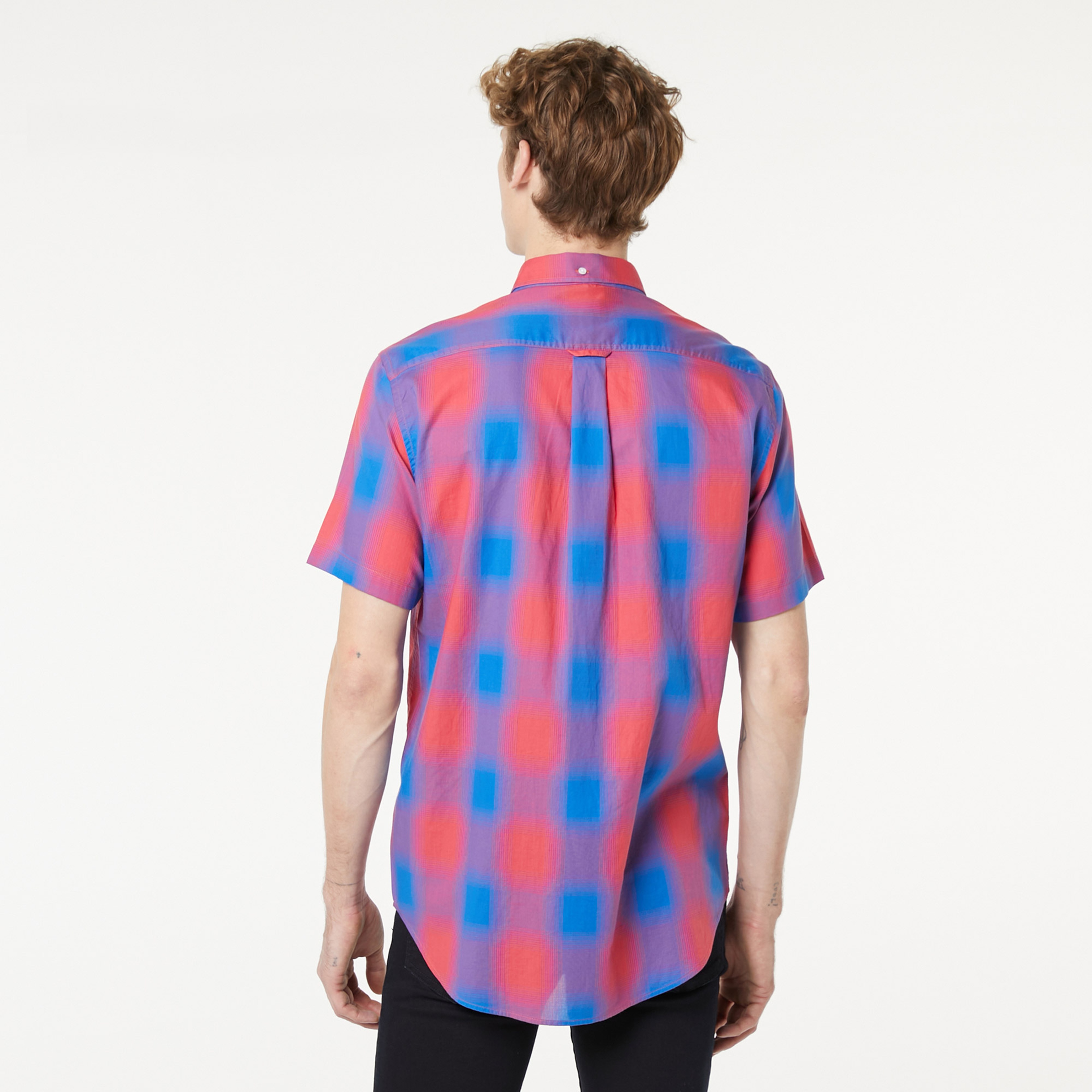 Gant Erkek Kırmızı Kareli Regular Fit Gömlek