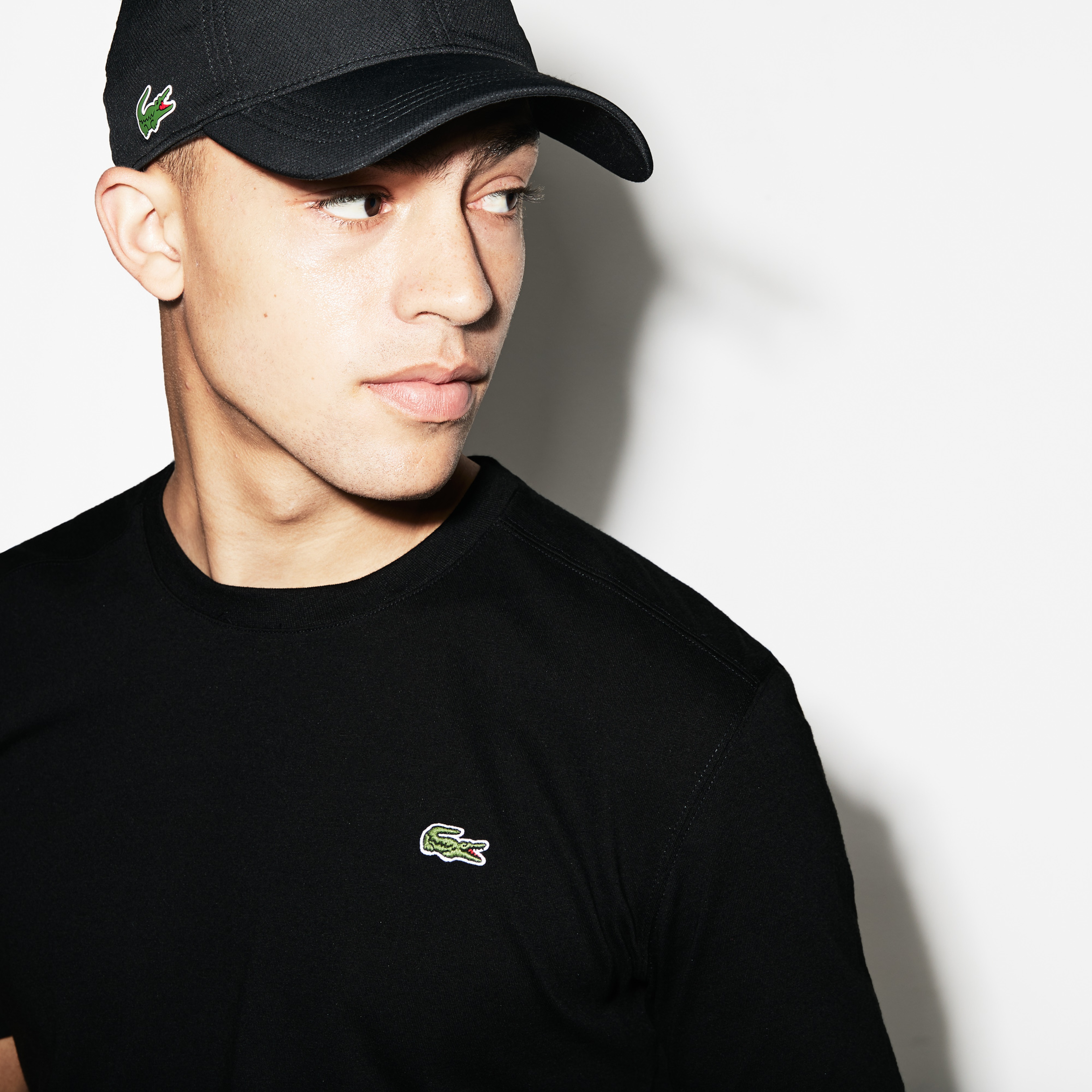 Lacoste SPORT Erkek Regular Fit Bisiklet Yaka Siyah T-Shirt
