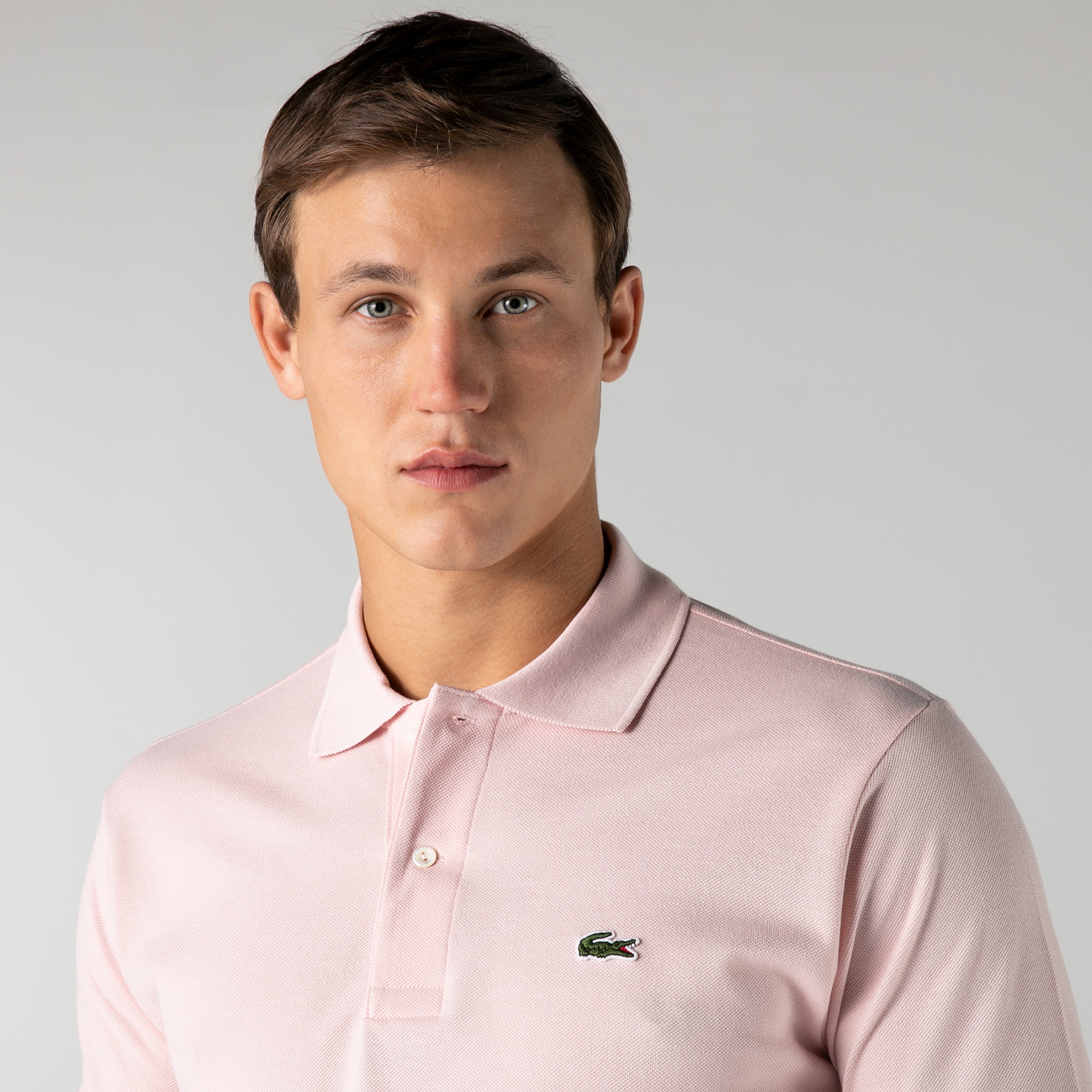 Lacoste Erkek Classic Fit L1212 Açık Pembe Polo