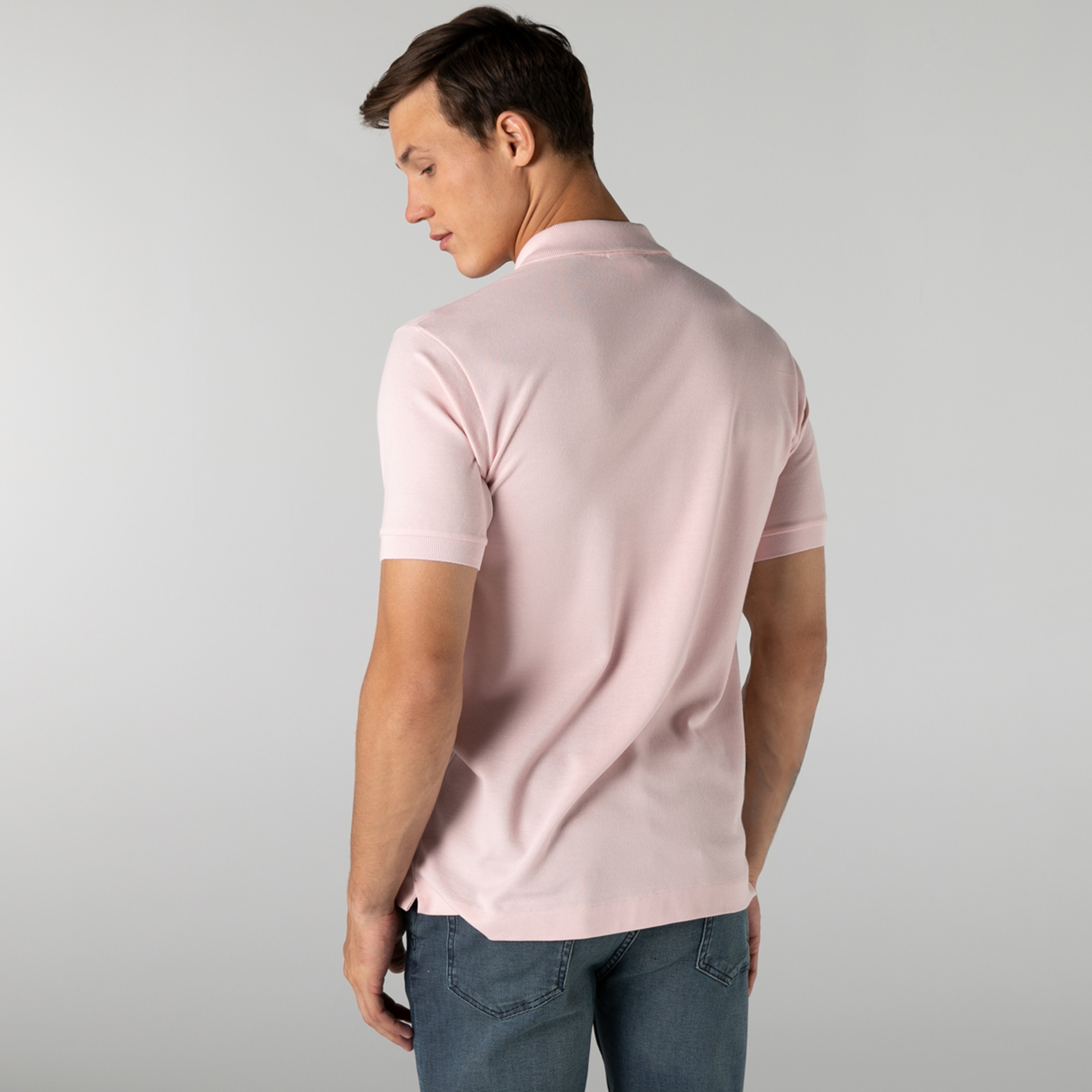 Lacoste Erkek Classic Fit L1212 Açık Pembe Polo