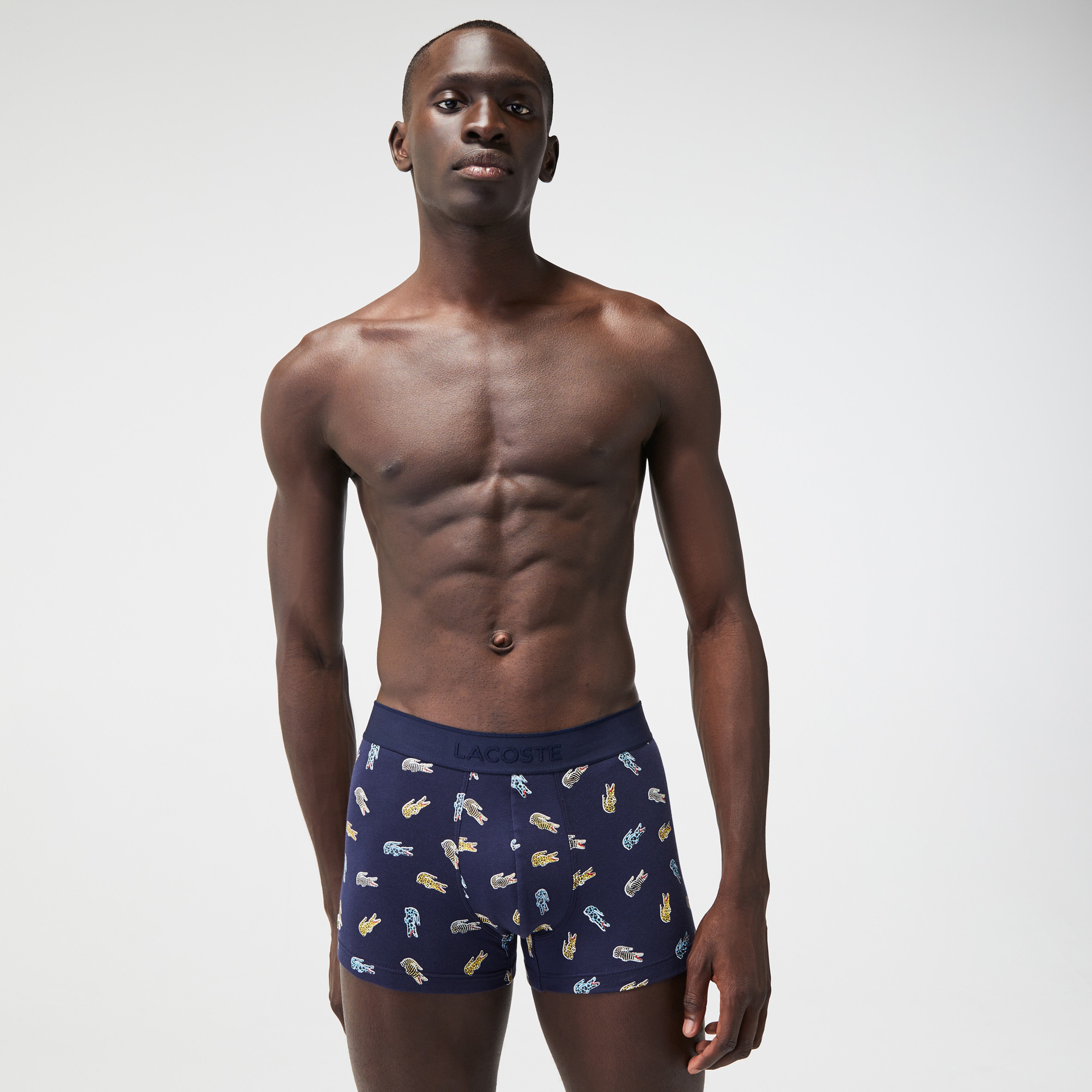 Lacoste x National Geographic Erkek Baskılı Renkli Boxer