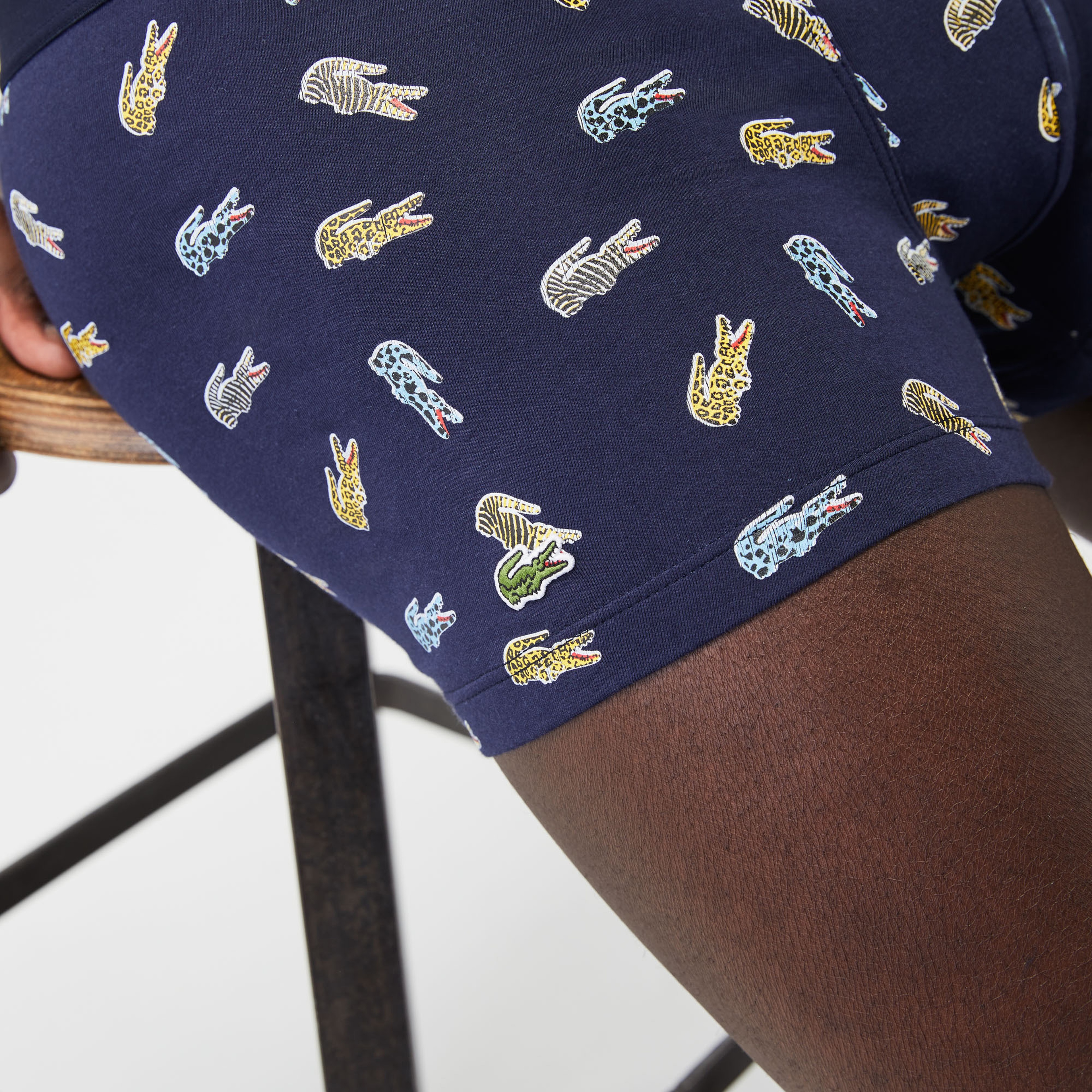 Lacoste x National Geographic Erkek Baskılı Renkli Boxer