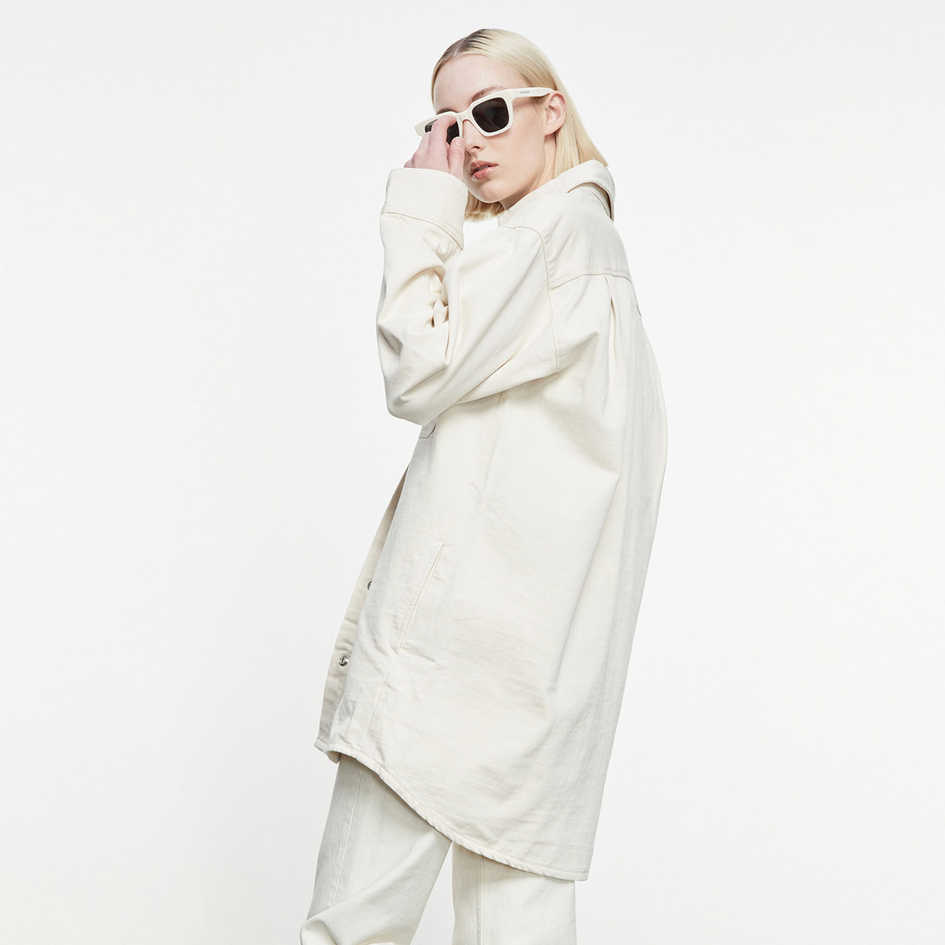 KADIN BEYAZ KOT CEKET