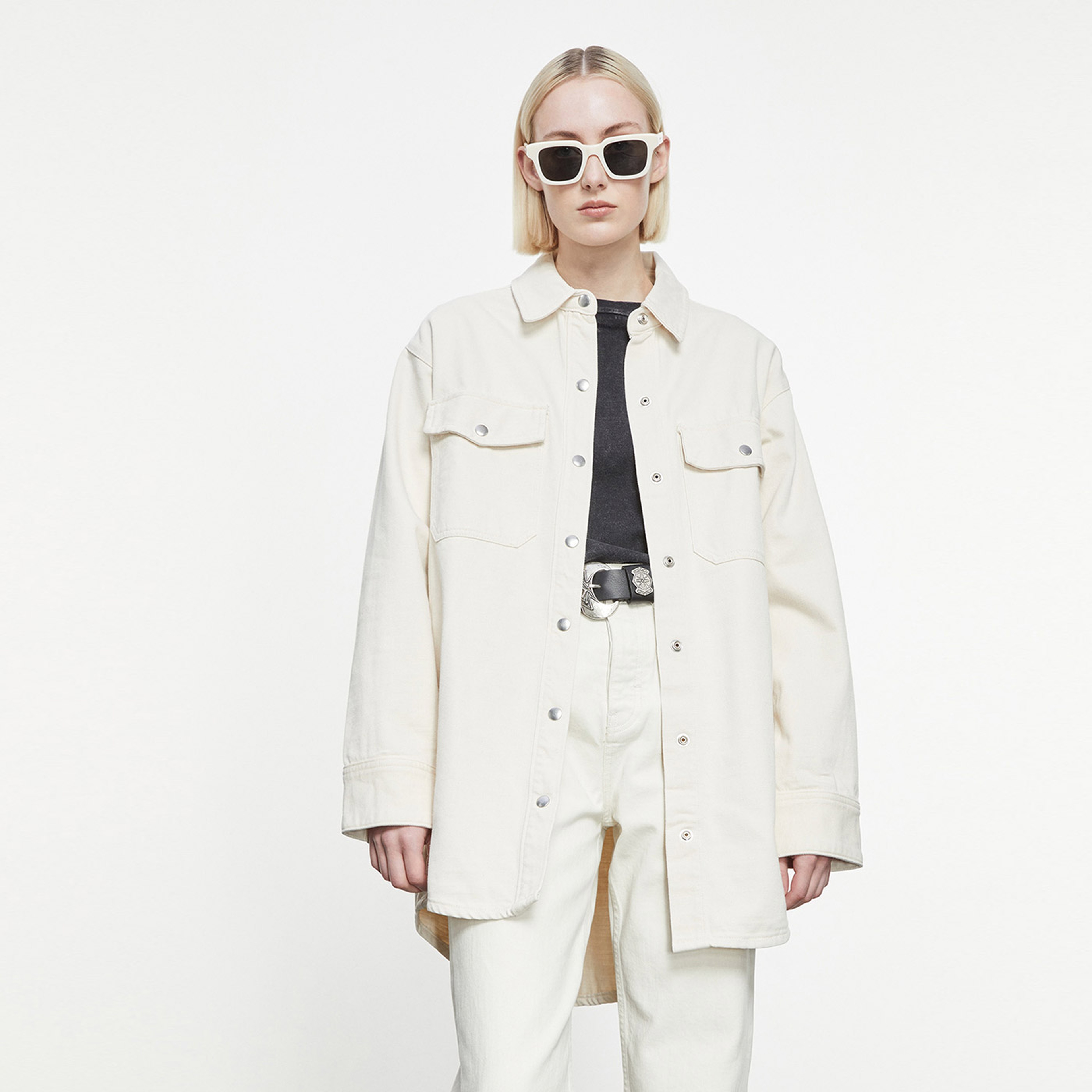 KADIN BEYAZ KOT CEKET