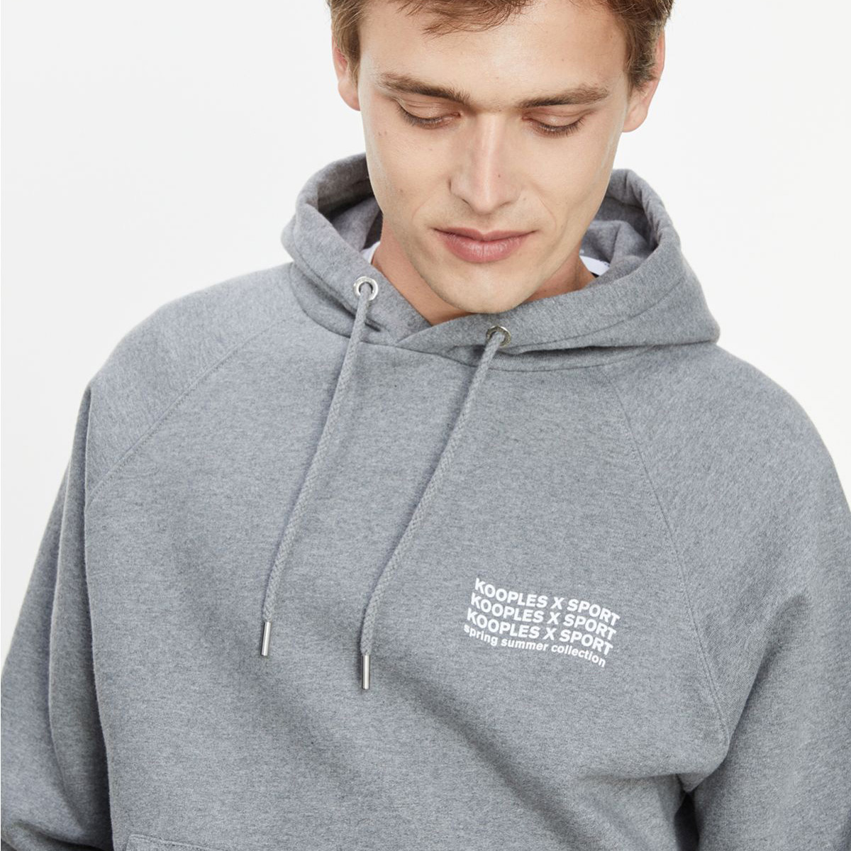 The Kooples Erkek Gri Fermuarlı Sweatshirt