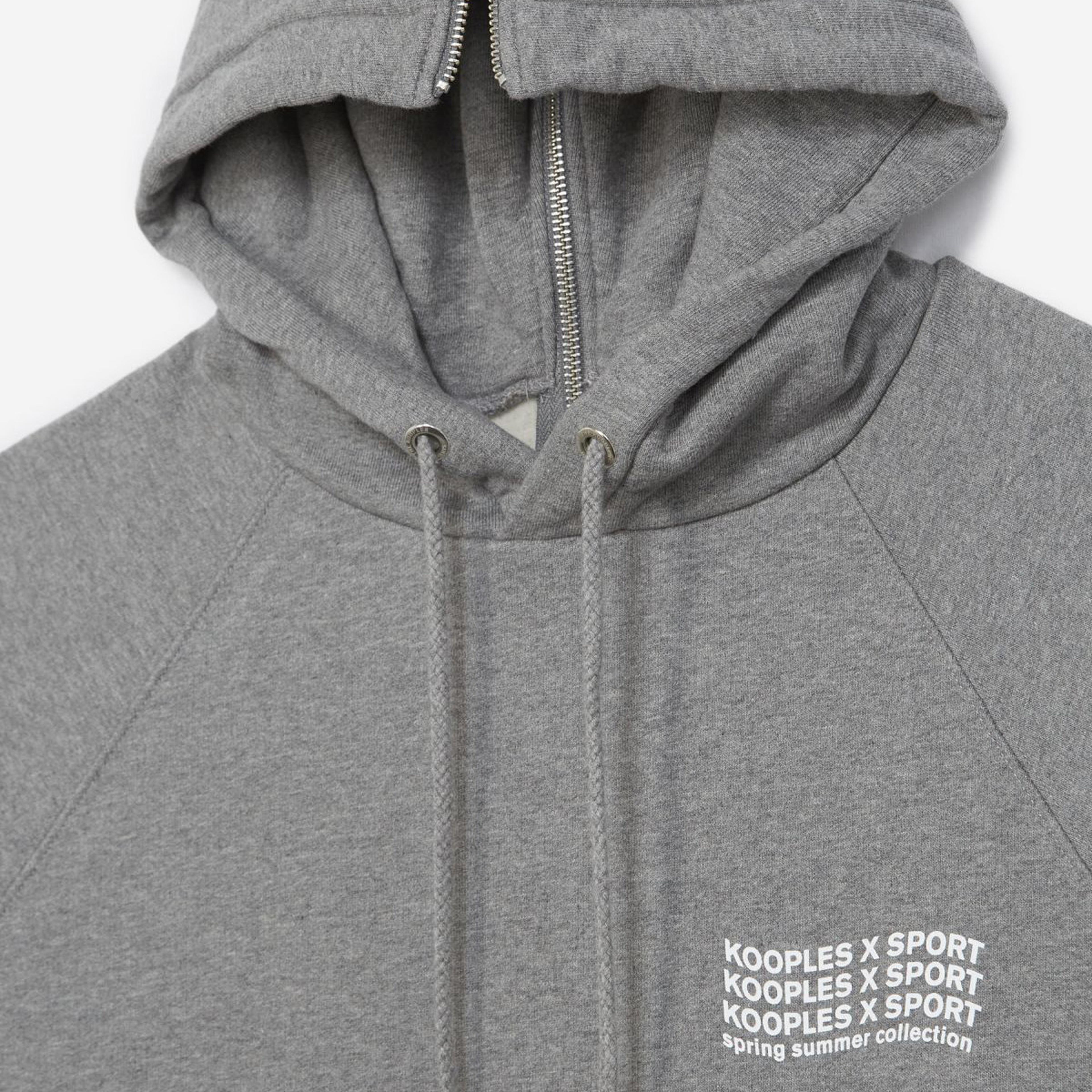 The Kooples Erkek Gri Fermuarlı Sweatshirt