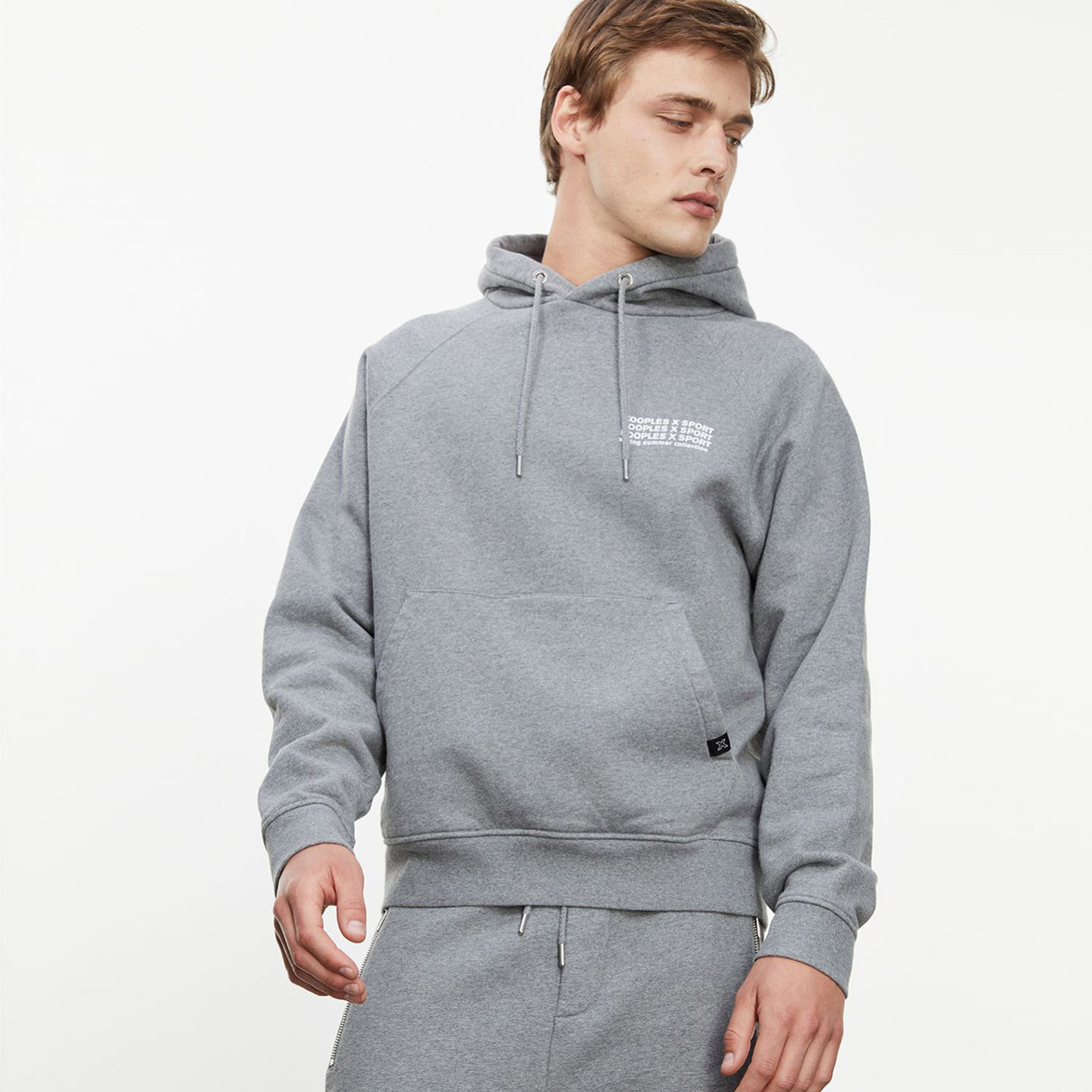 The Kooples Erkek Gri Fermuarlı Sweatshirt