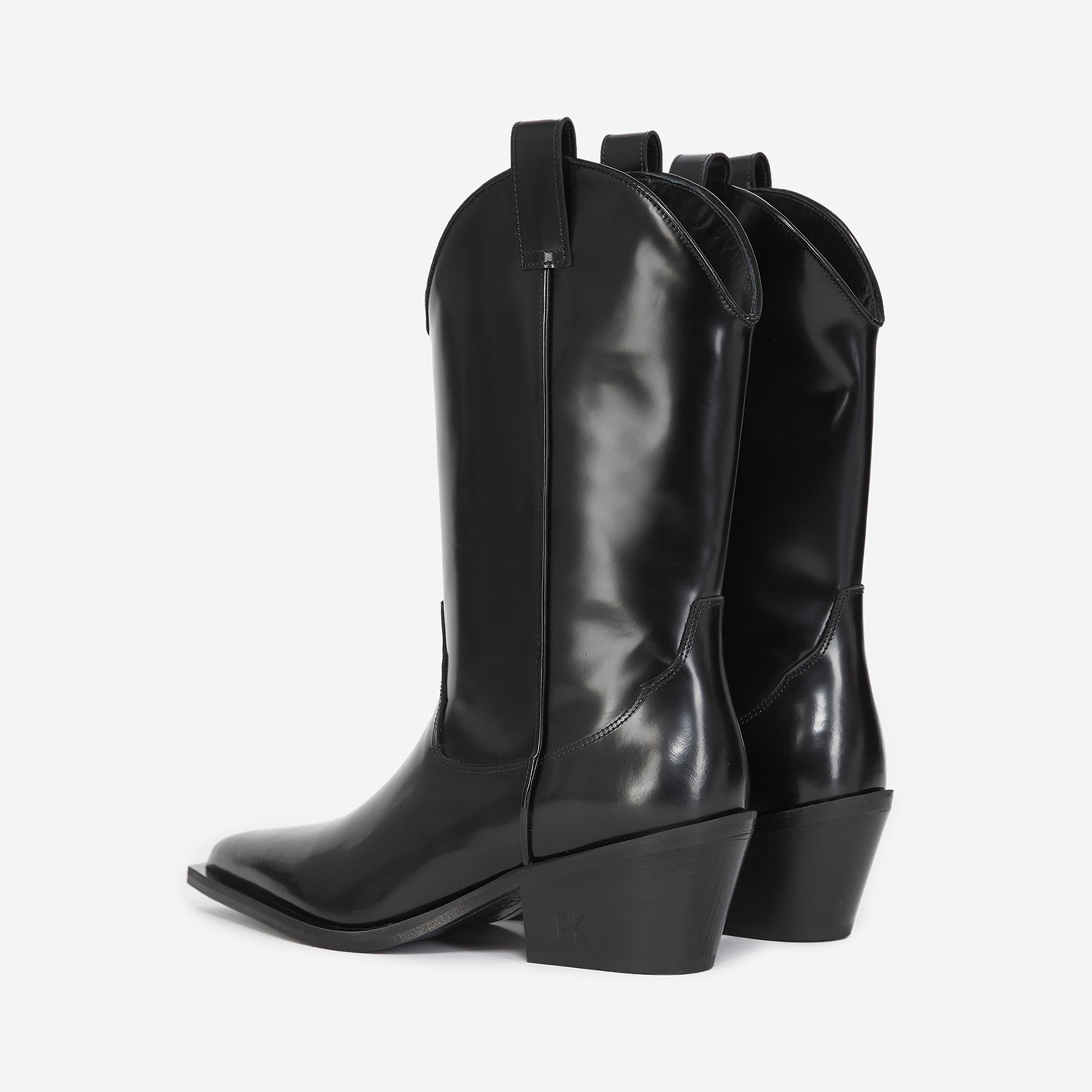 PARLAK DERİ KADIN SİYAH BOT