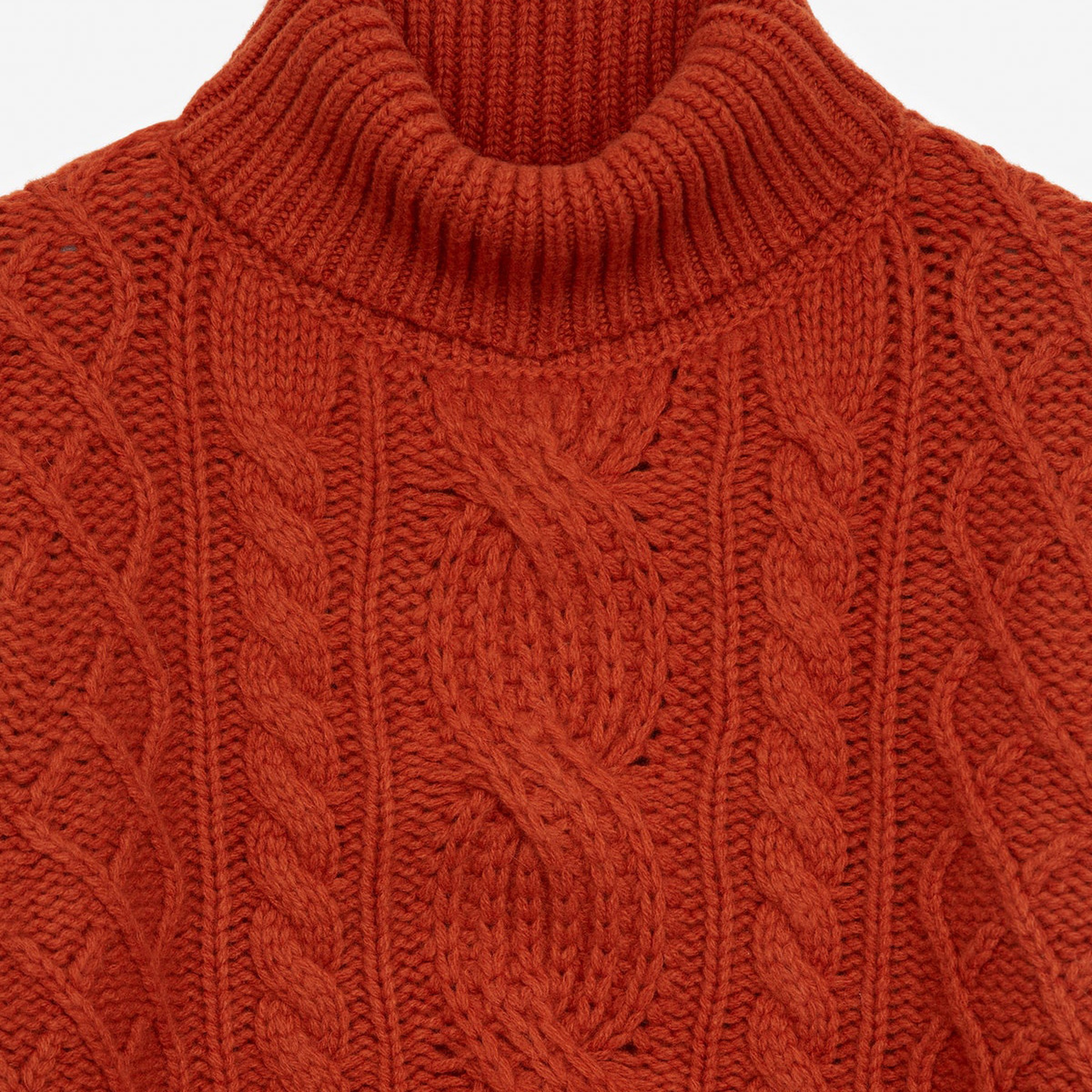 BALIKÇI YAKA KADIN TURUNCU KAZAK