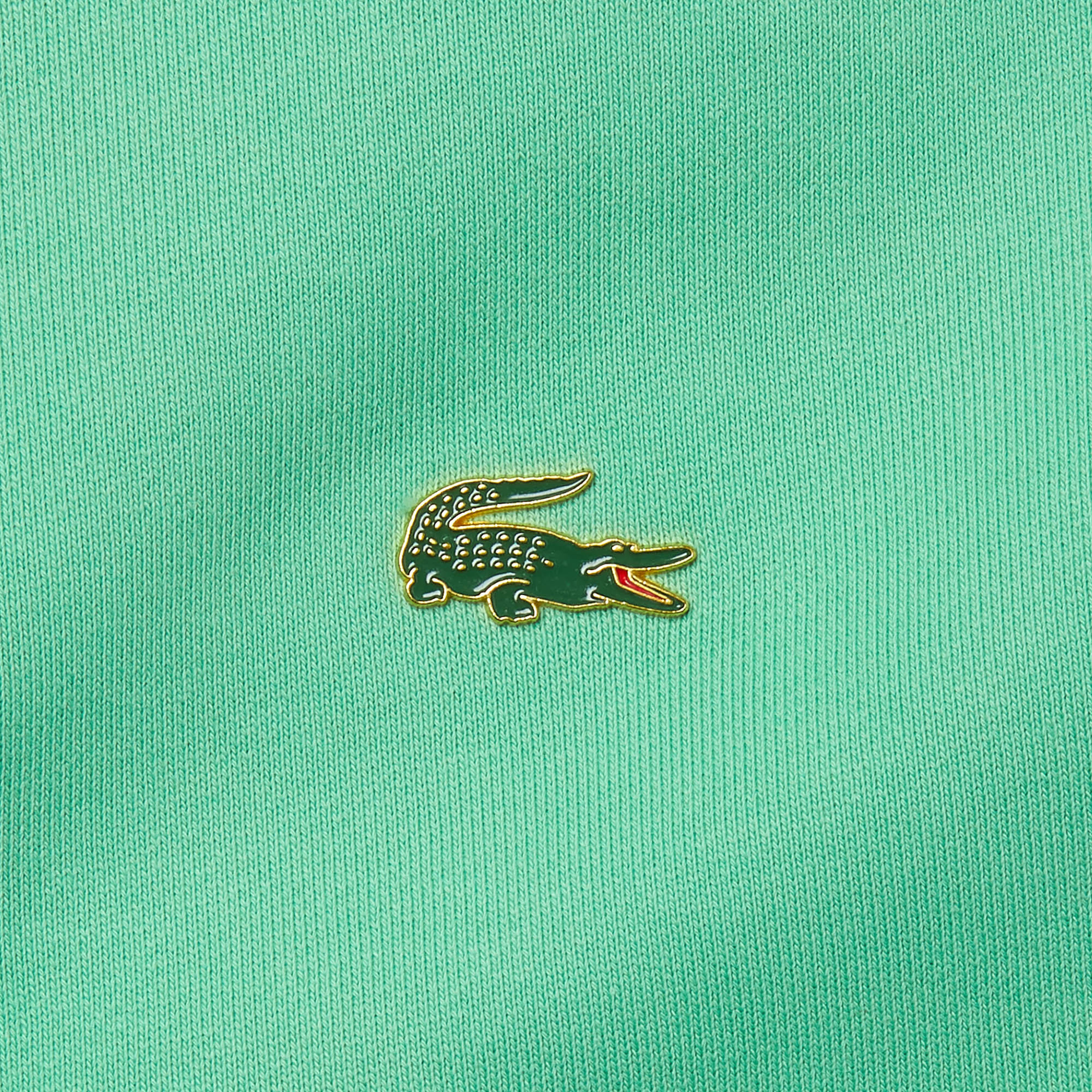 Lacoste L!ve Unisex Loose Fit Kapüşonlu Yeşil Sweatshirt