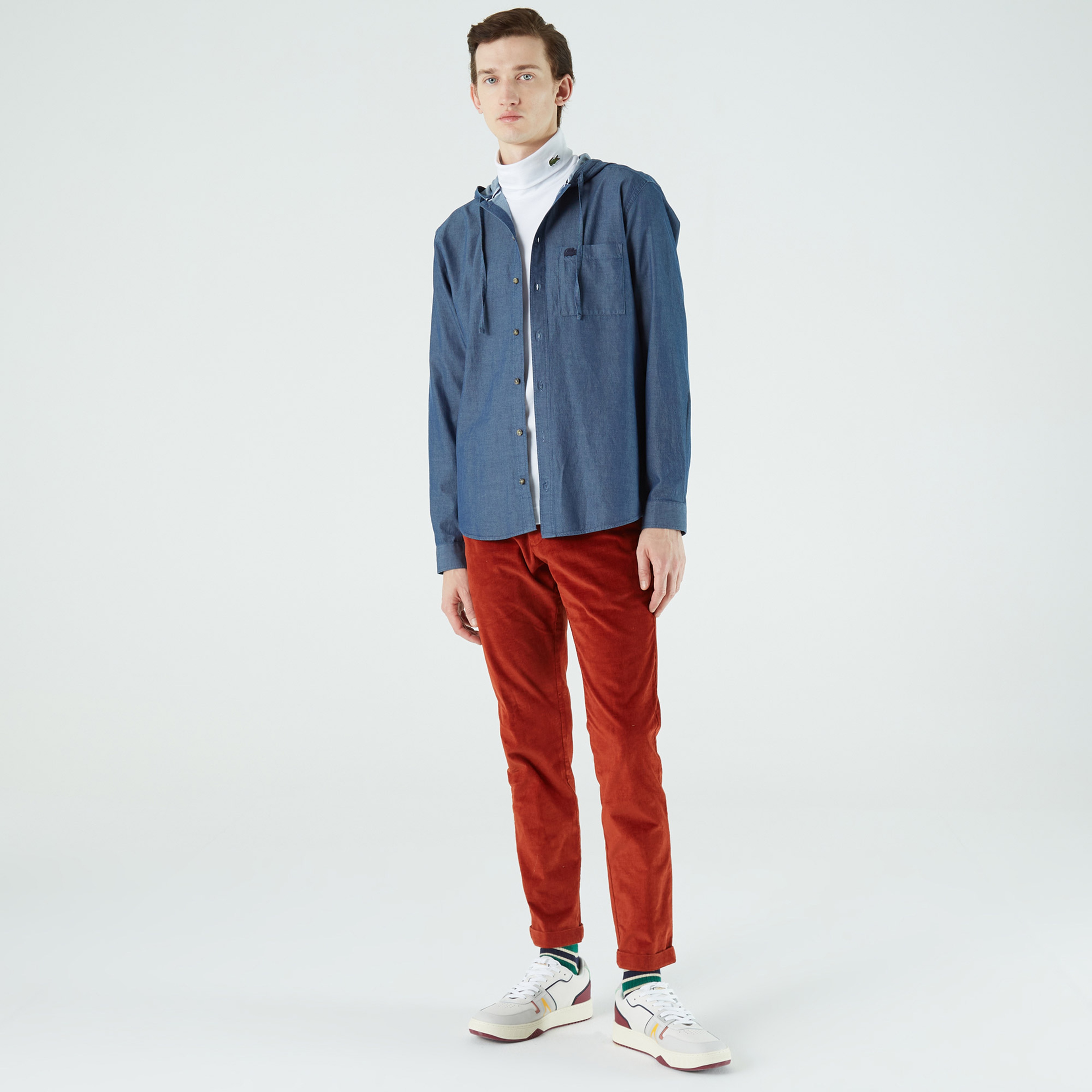 Lacoste Erkek Regular Fit Kapüşonlu Lacivert Gömlek