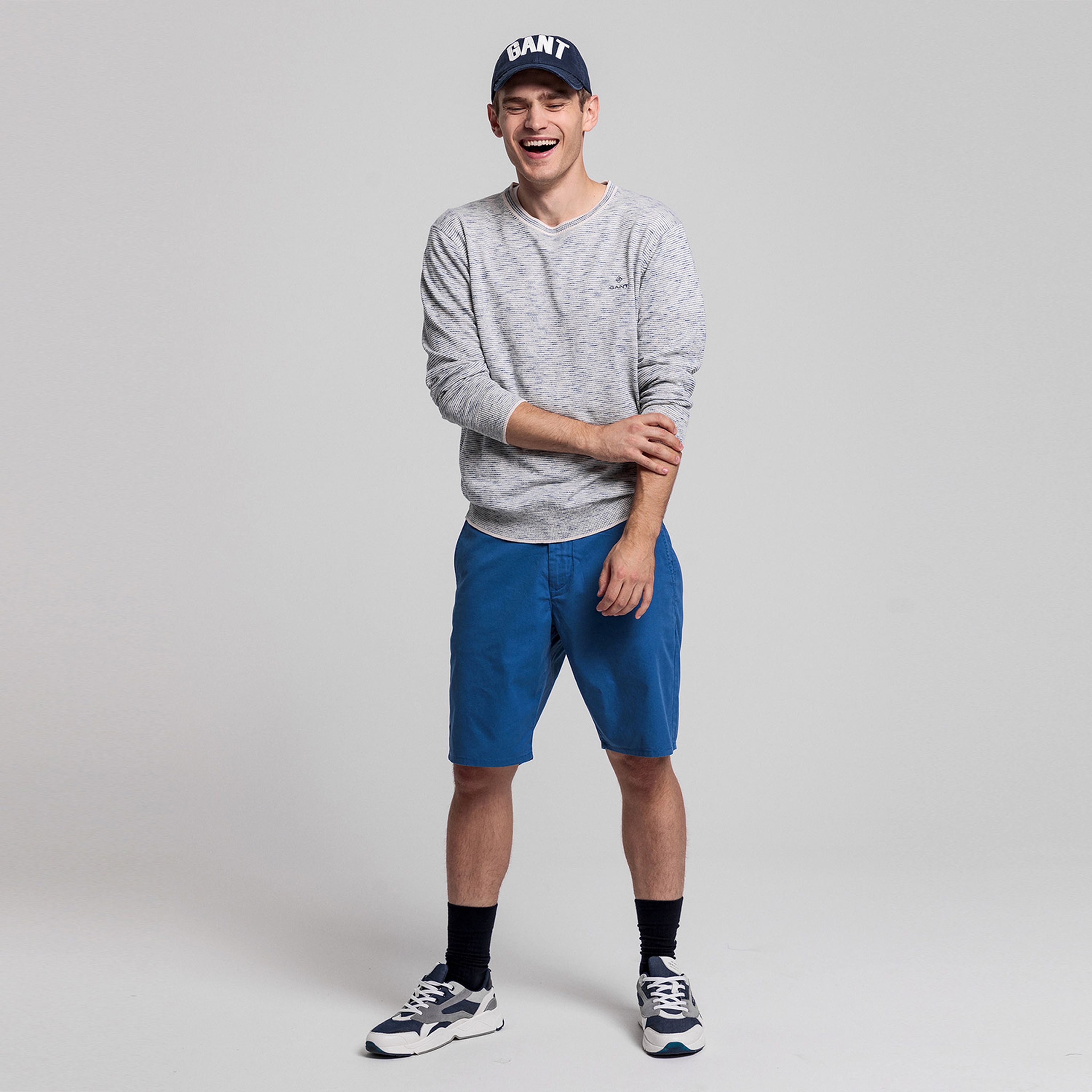 GANT Erkek Mavi Triko Kazak