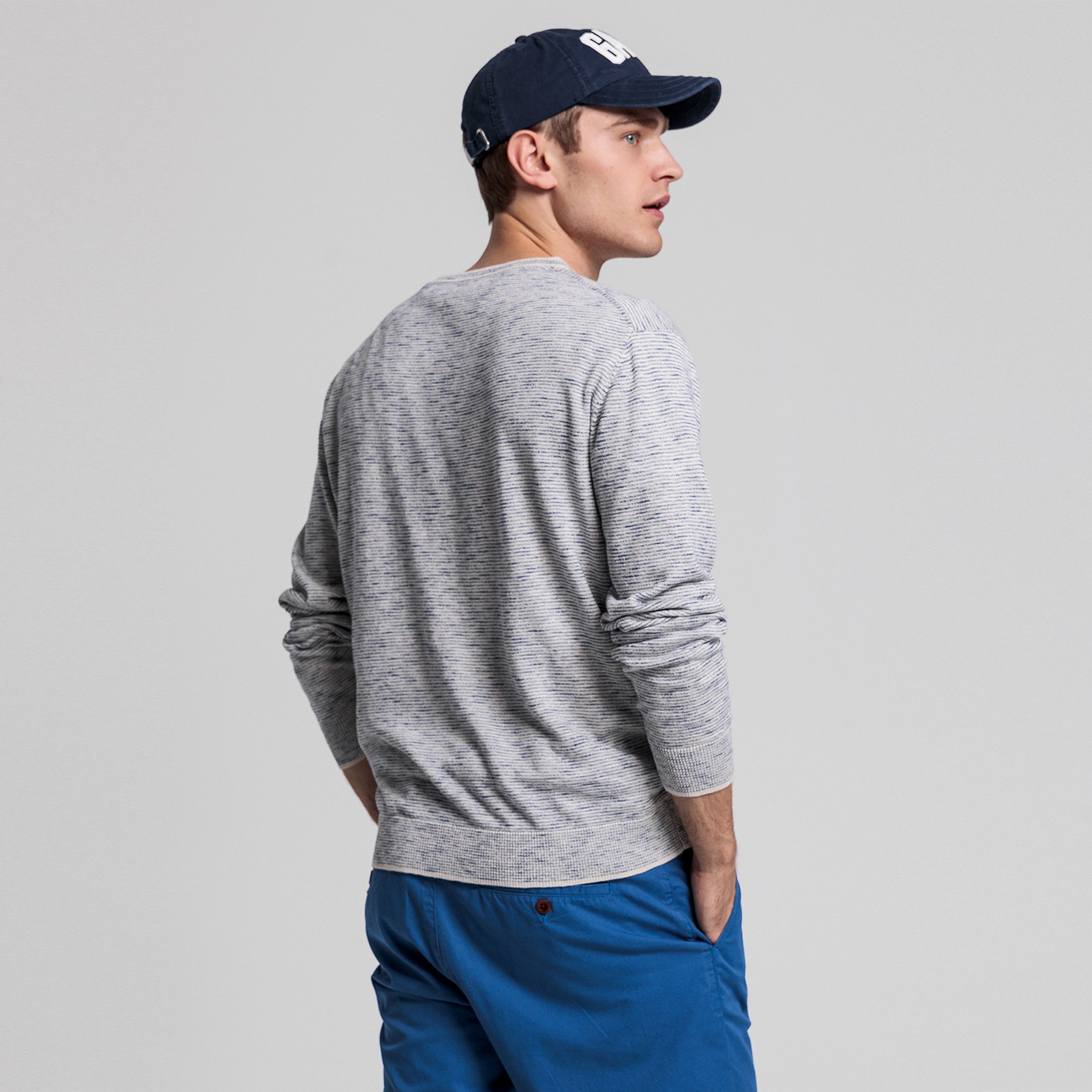 GANT Erkek Mavi Triko Kazak