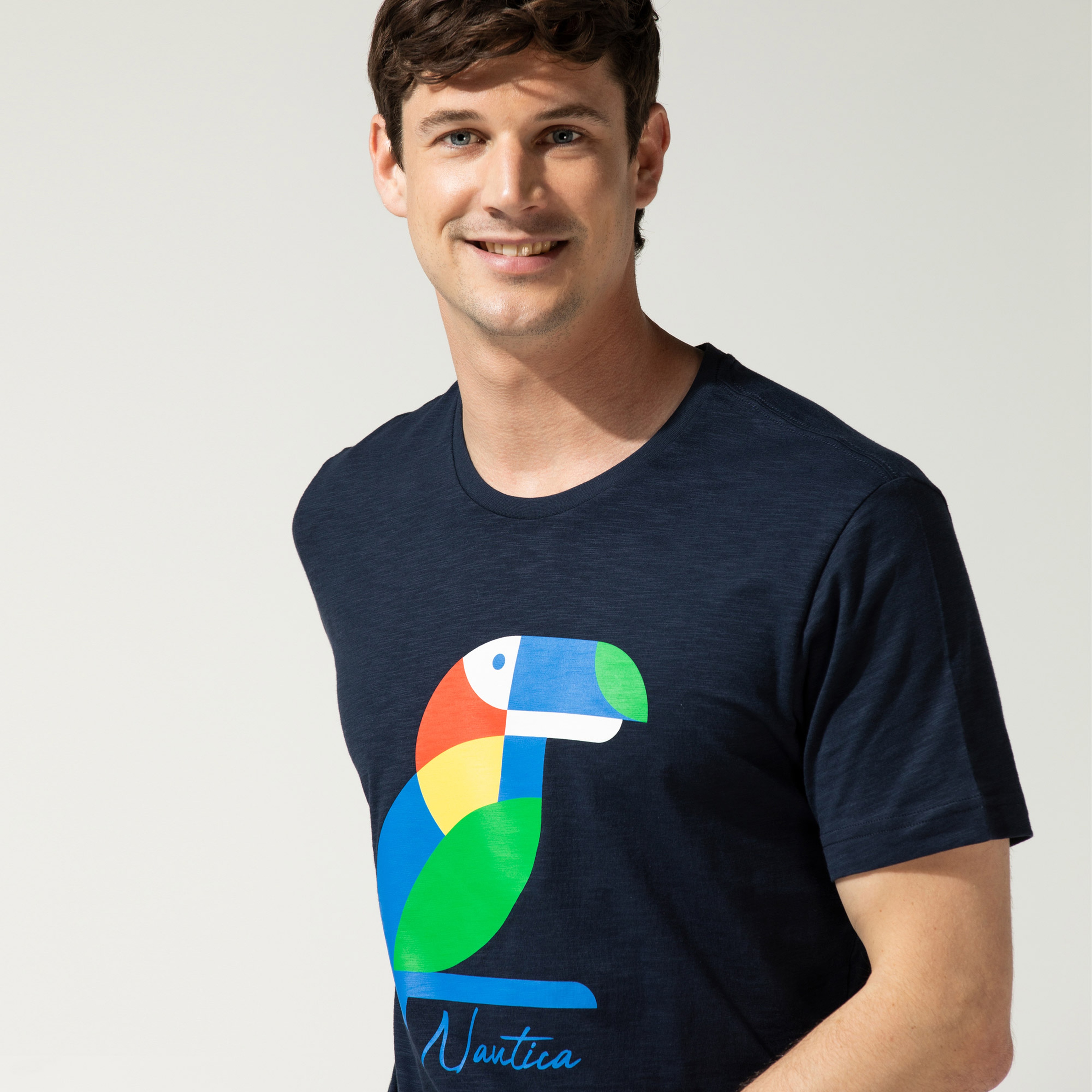 Nautica Erkek Lacivert Baskılı T-Shirt