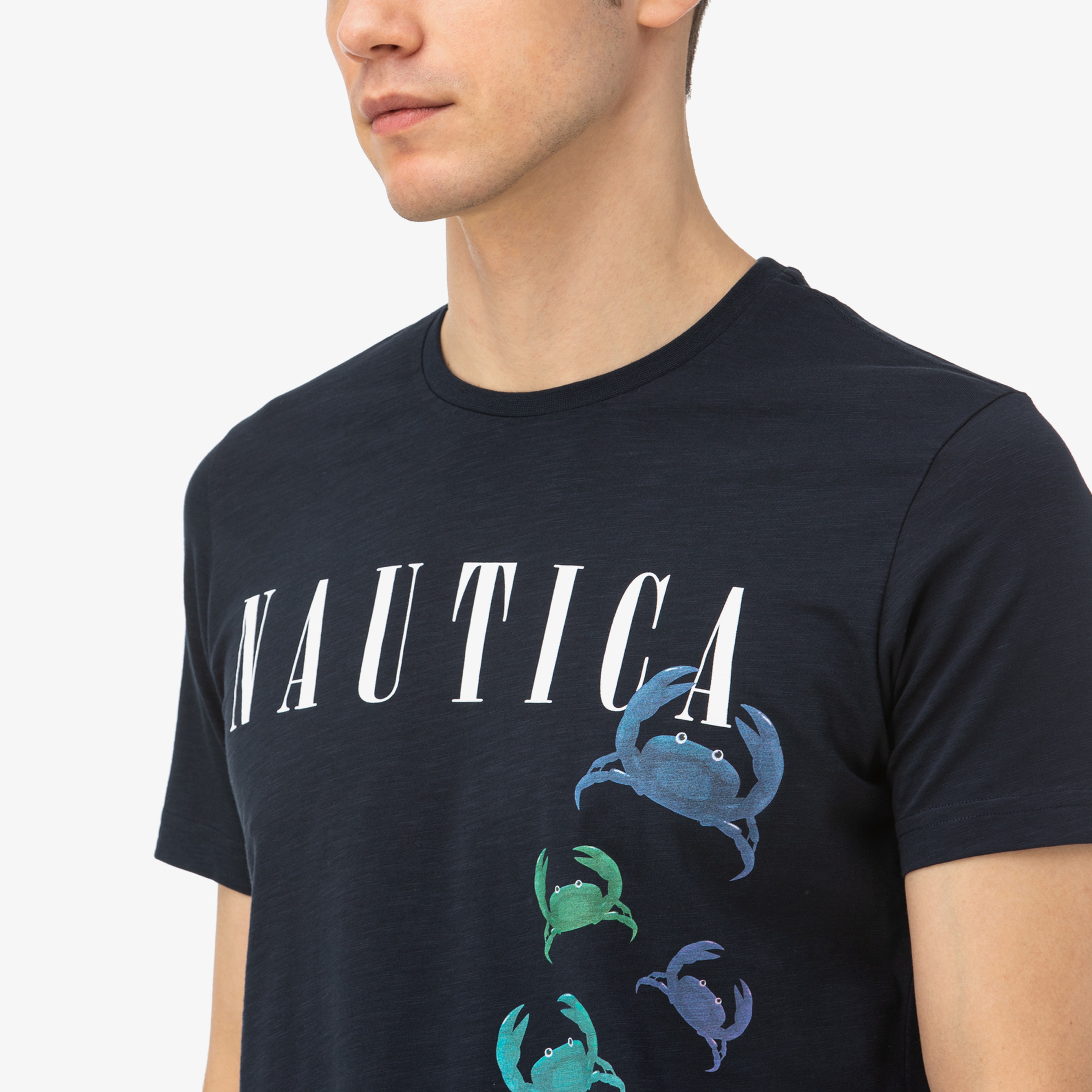 Nautica Erkek Lacivert Baskılı T-Shirt
