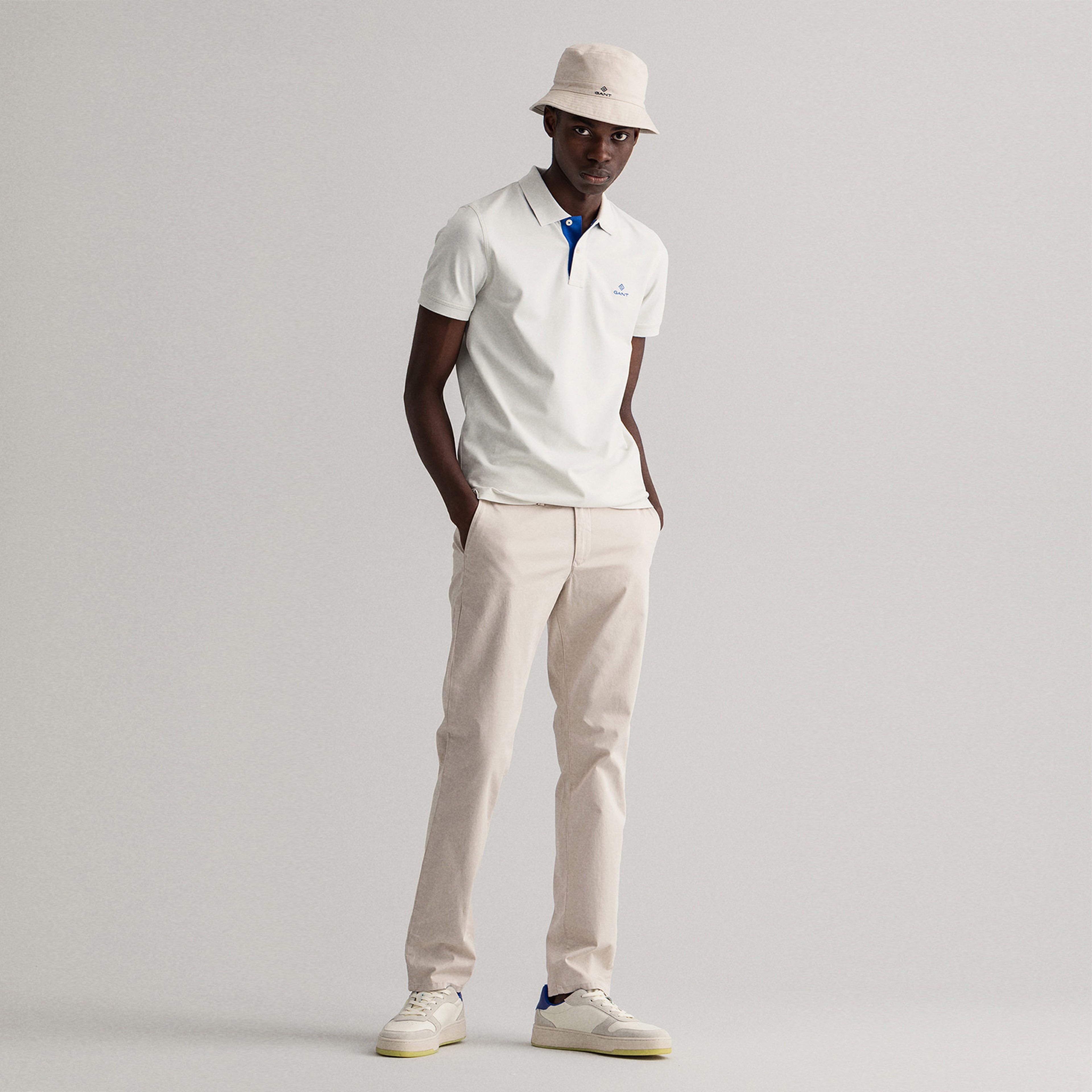 GANT Erkek Bej Slim Fit Twill Chino Pantolon
