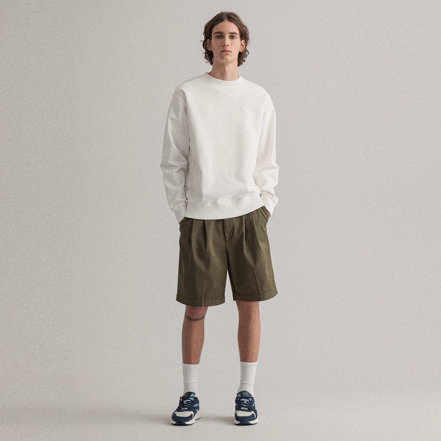 Gant Erkek Beyaz Sweatshirt