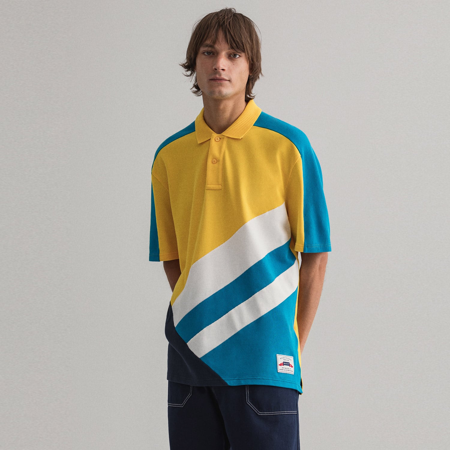 Gant Erkek Mavi Relaxed Fit Polo