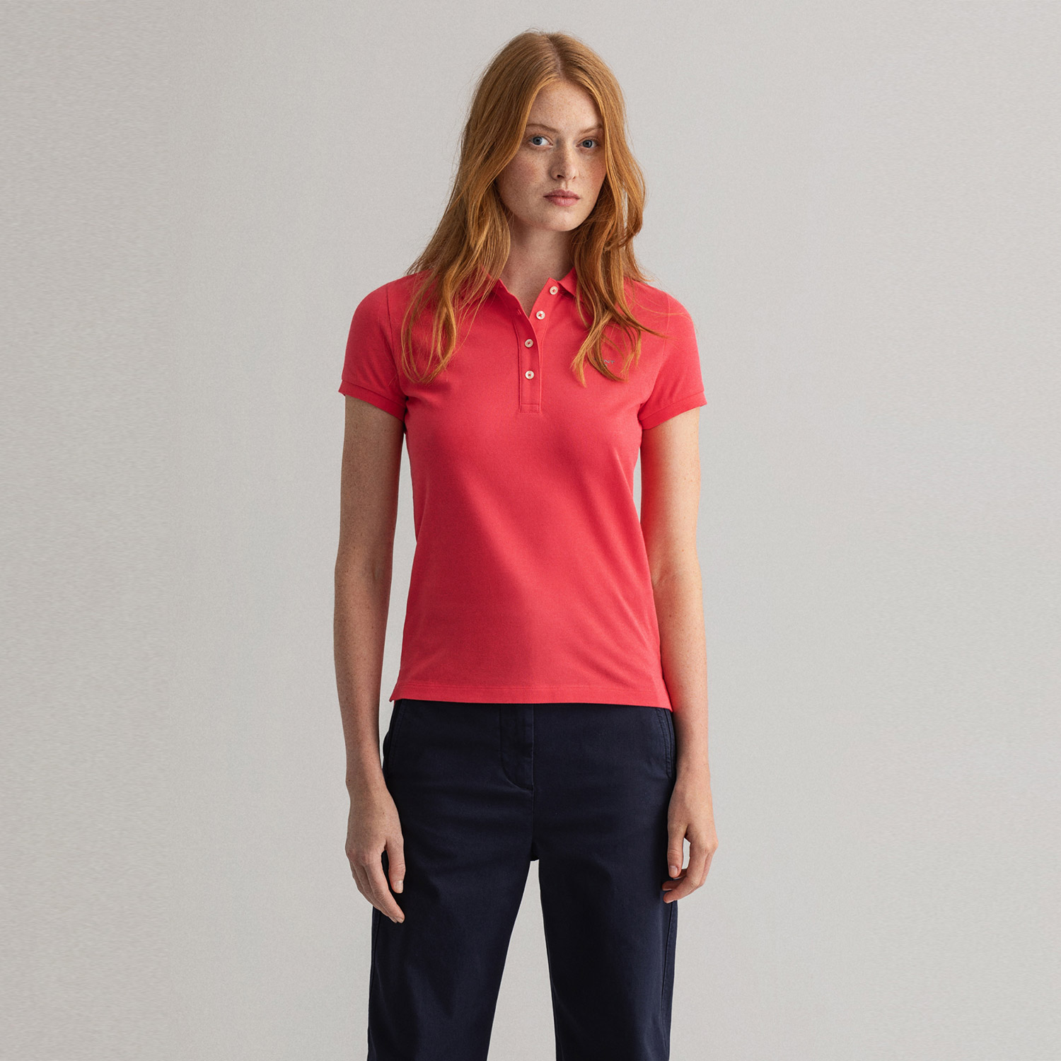 Gant Kadın Kırmızı Regular Fit Polo
