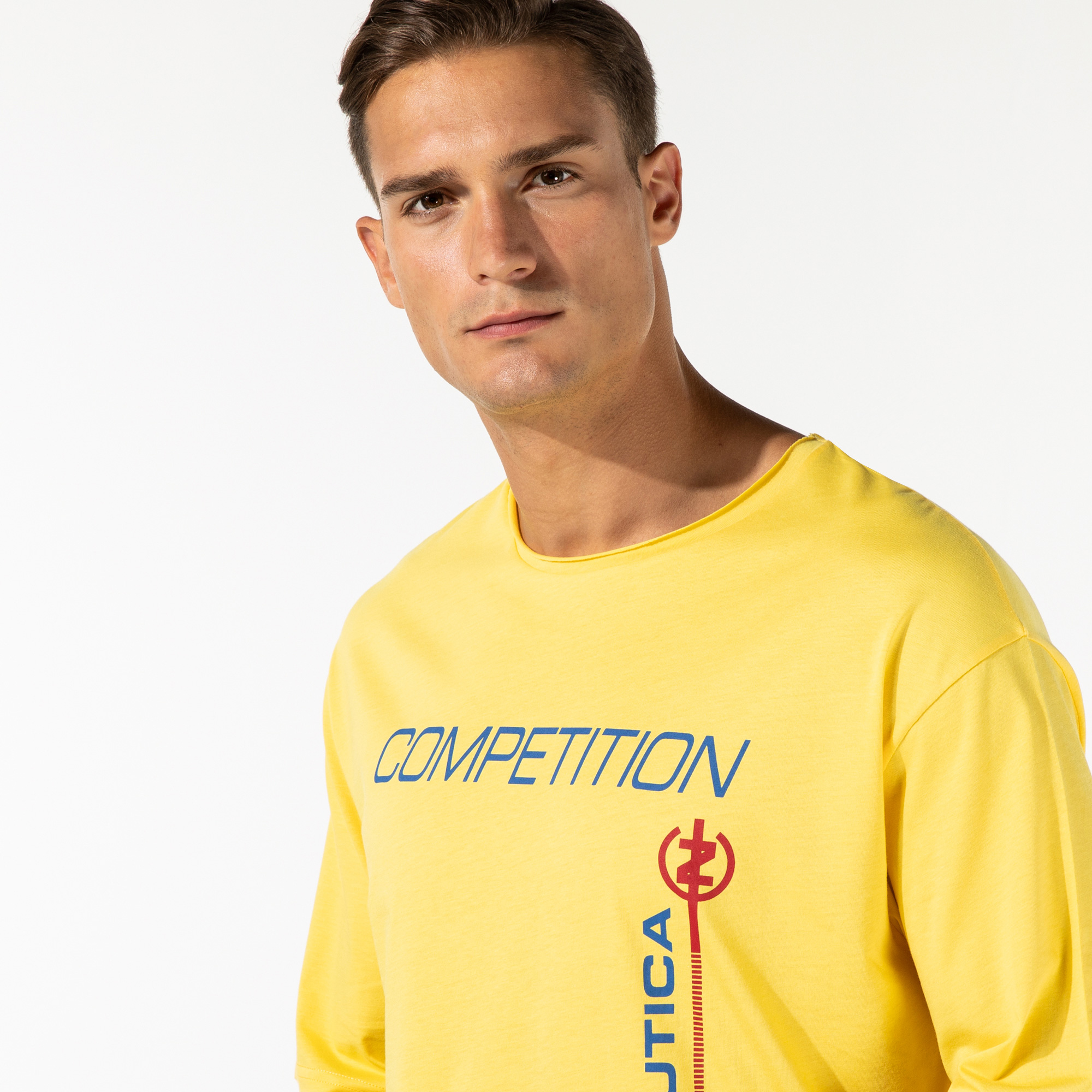 NAUTICA ERKEK SARI OVERSIZE T-SHIRT