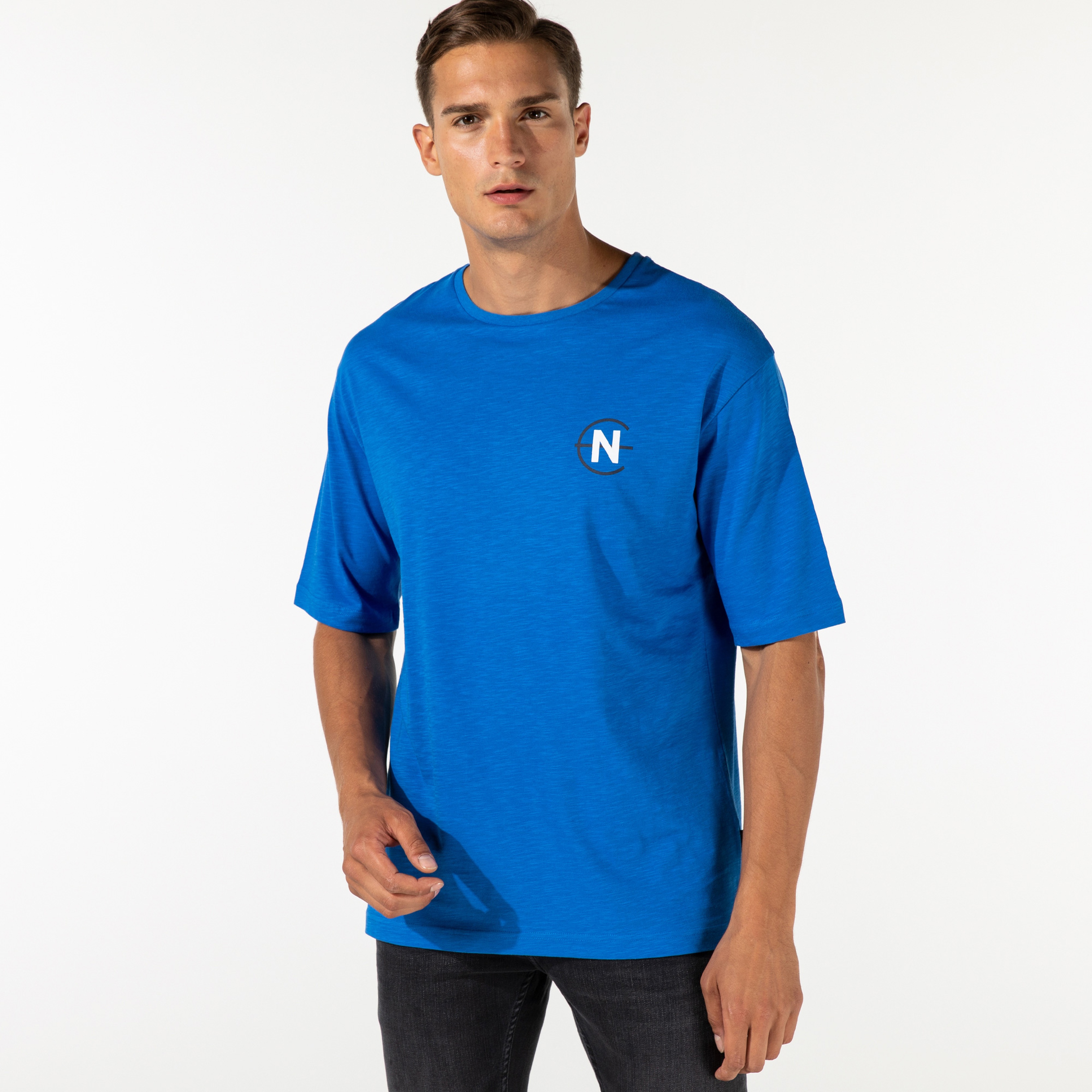 NAUTICA ERKEK MAVİ OVERSIZE T-SHIRT