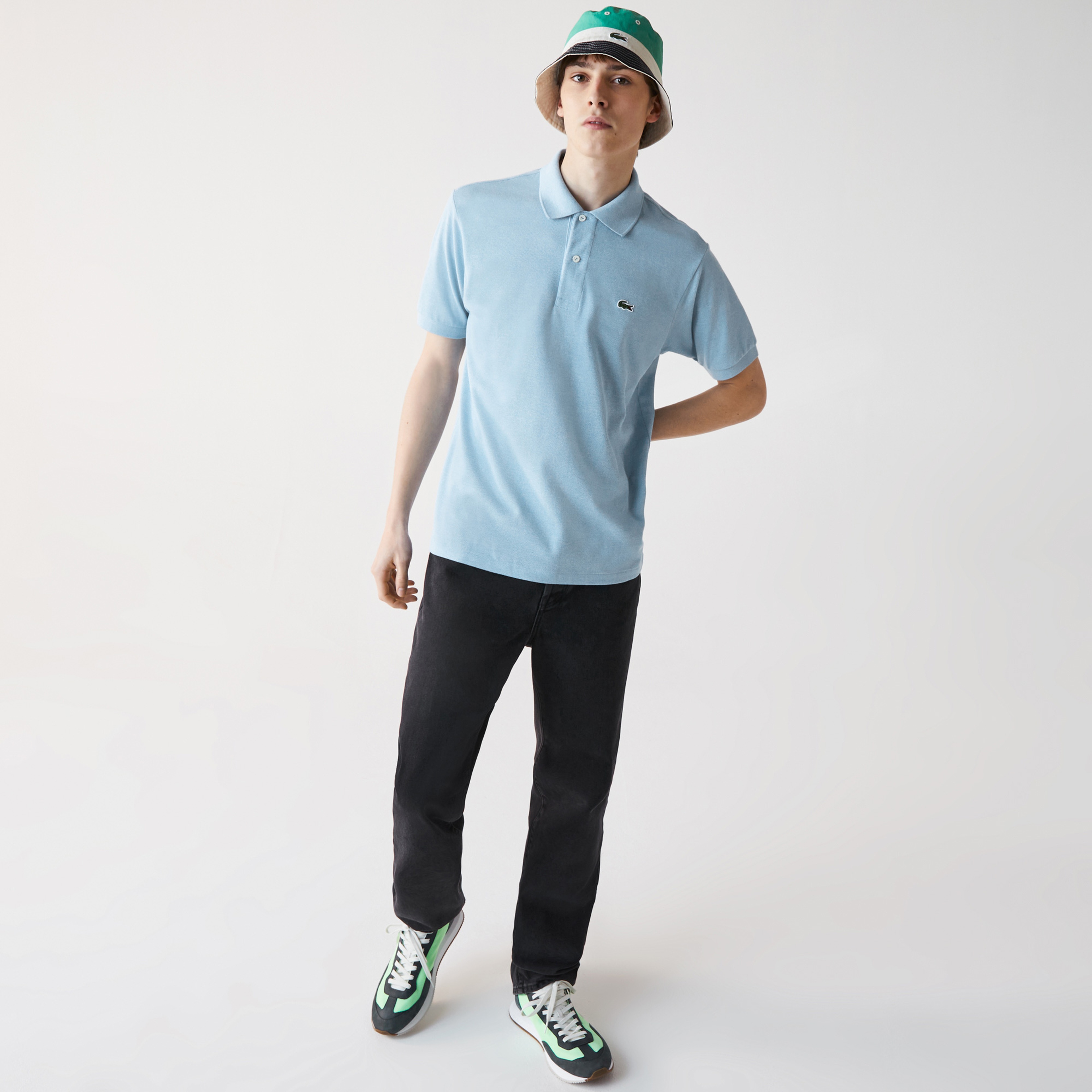 Lacoste Erkek Regular Fit Baskılı Mavi Polo