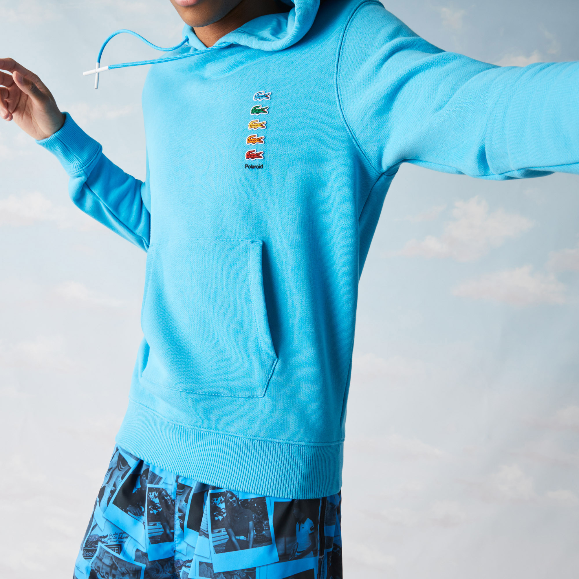 Lacoste Unisex Kapüşonlu Mavi Sweatshirt