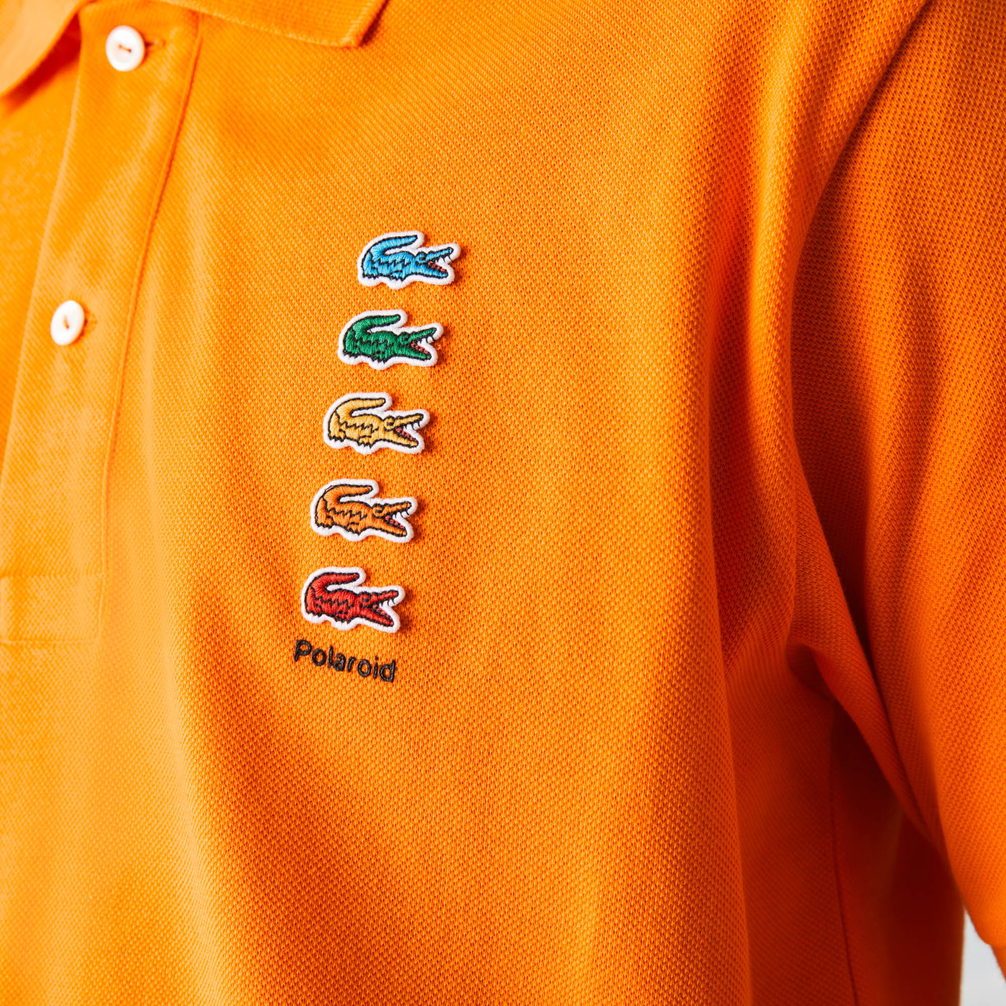 Lacoste X Polaroid Erkek Klasik Fit Turuncu Polo