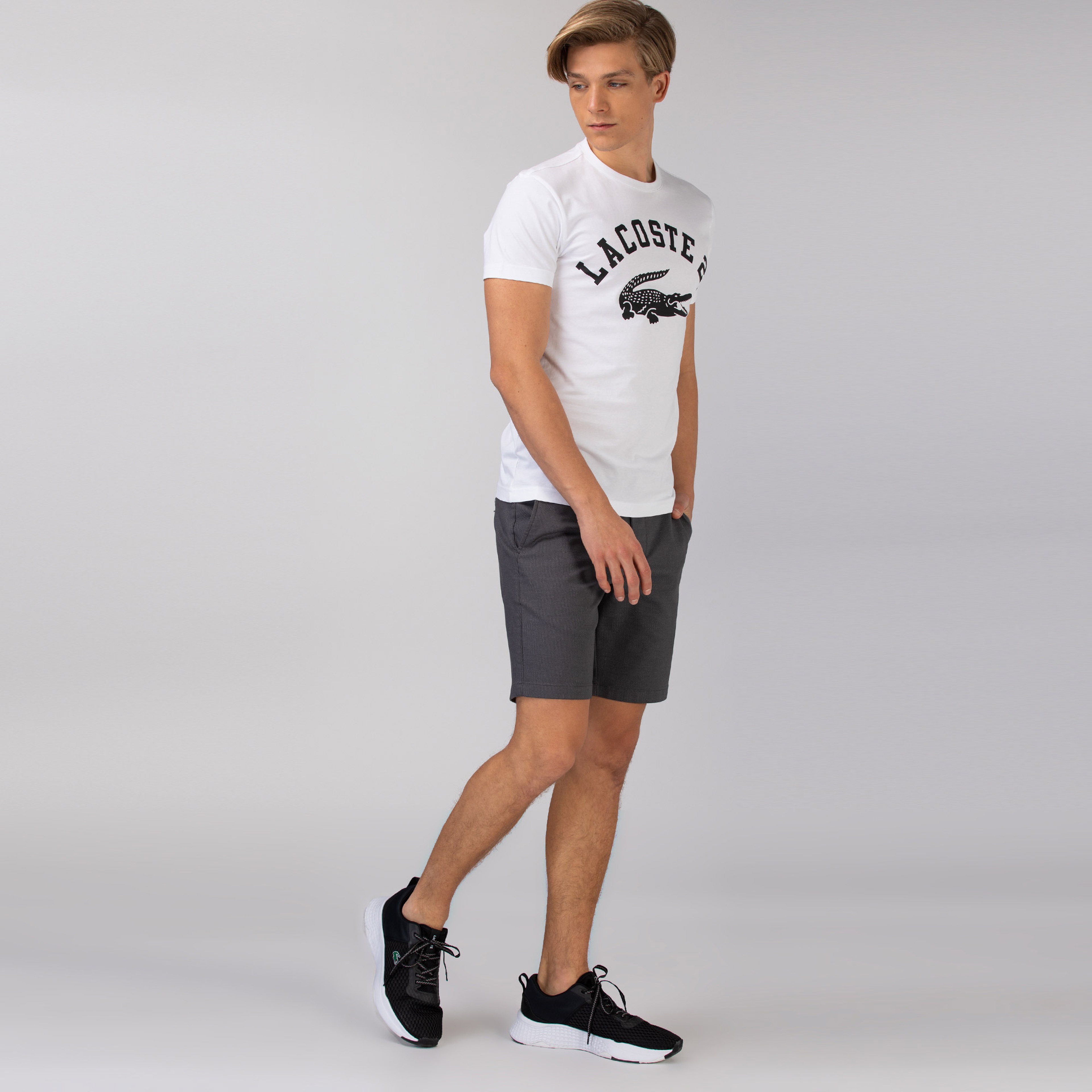 Lacoste Erkek Slim Fit Gri Bermuda Şort