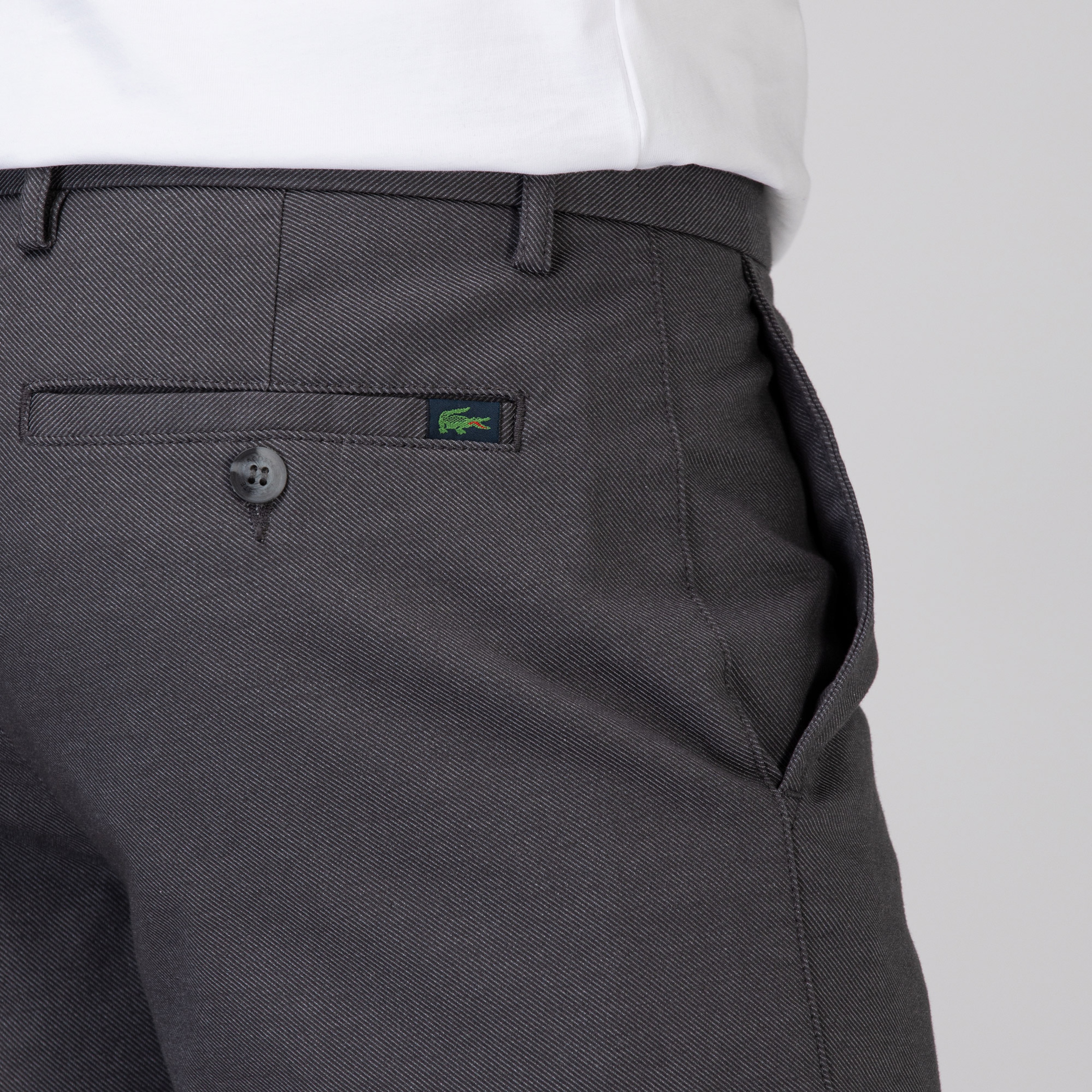 Lacoste Erkek Slim Fit Gri Bermuda Şort