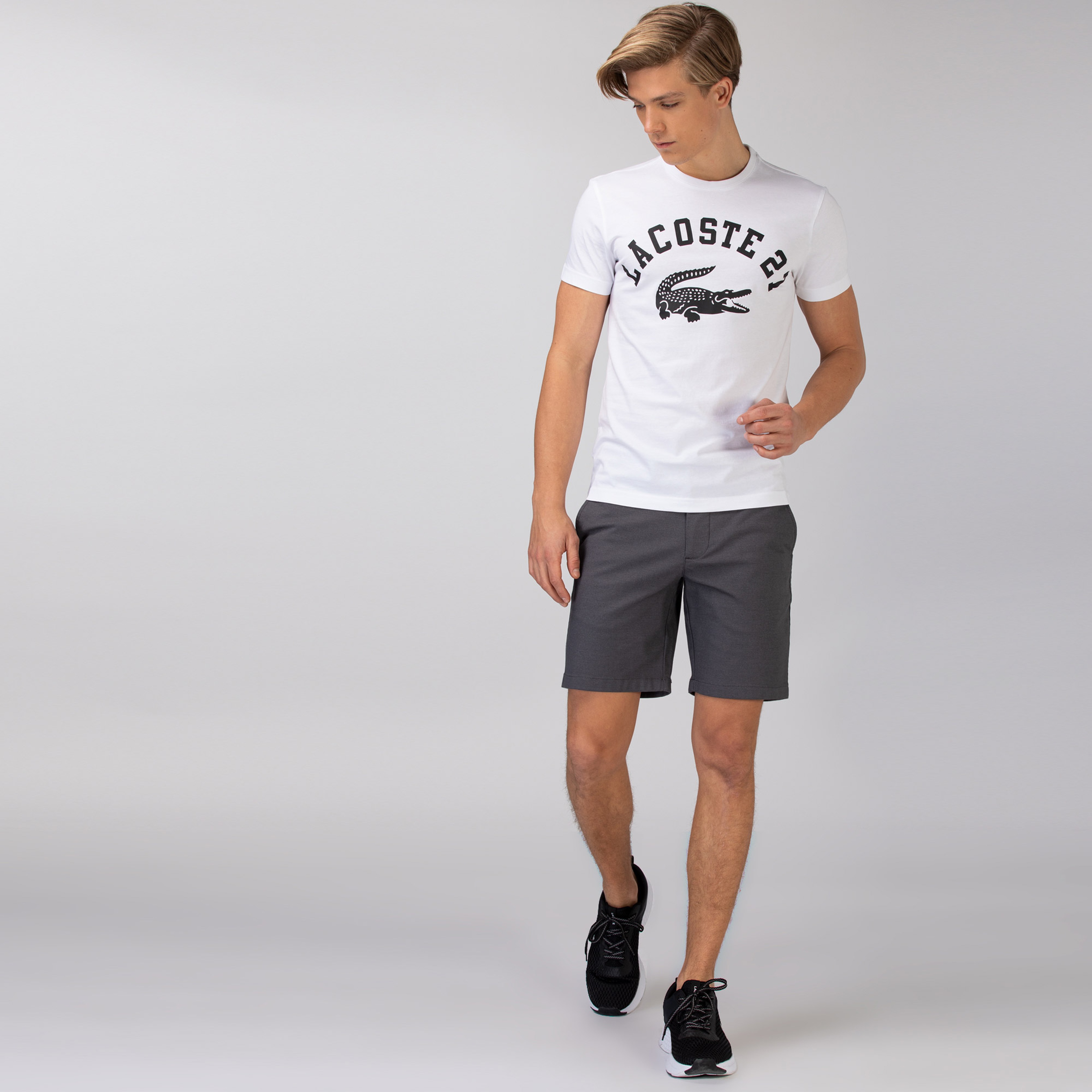 Lacoste Erkek Slim Fit Gri Bermuda Şort